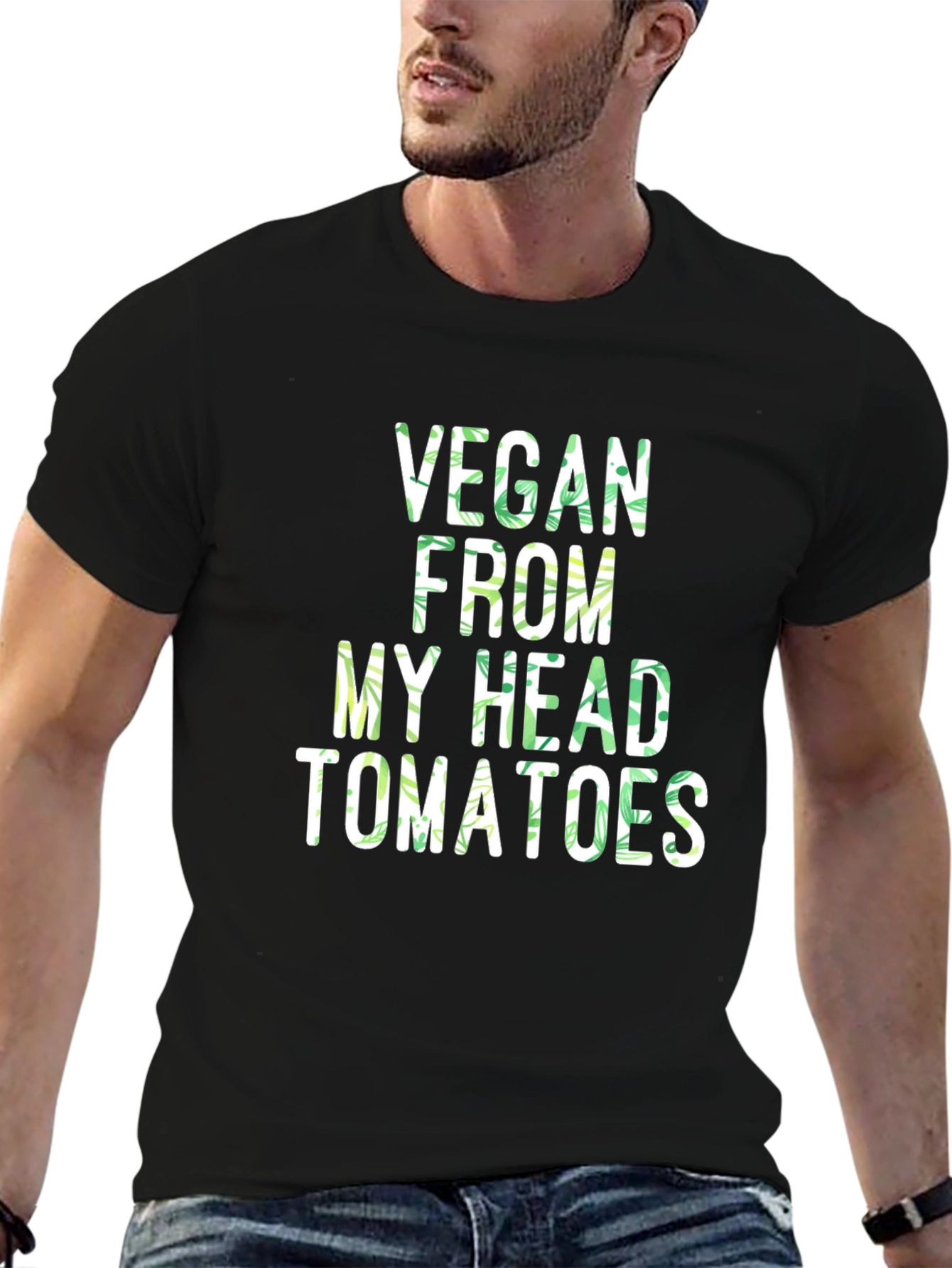Vegan Head Tomatoes Graphic T-Shirt