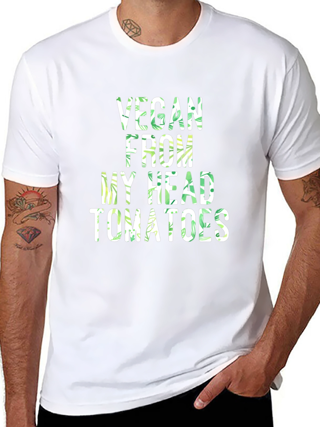 Vegan Head Tomatoes Graphic T-Shirt