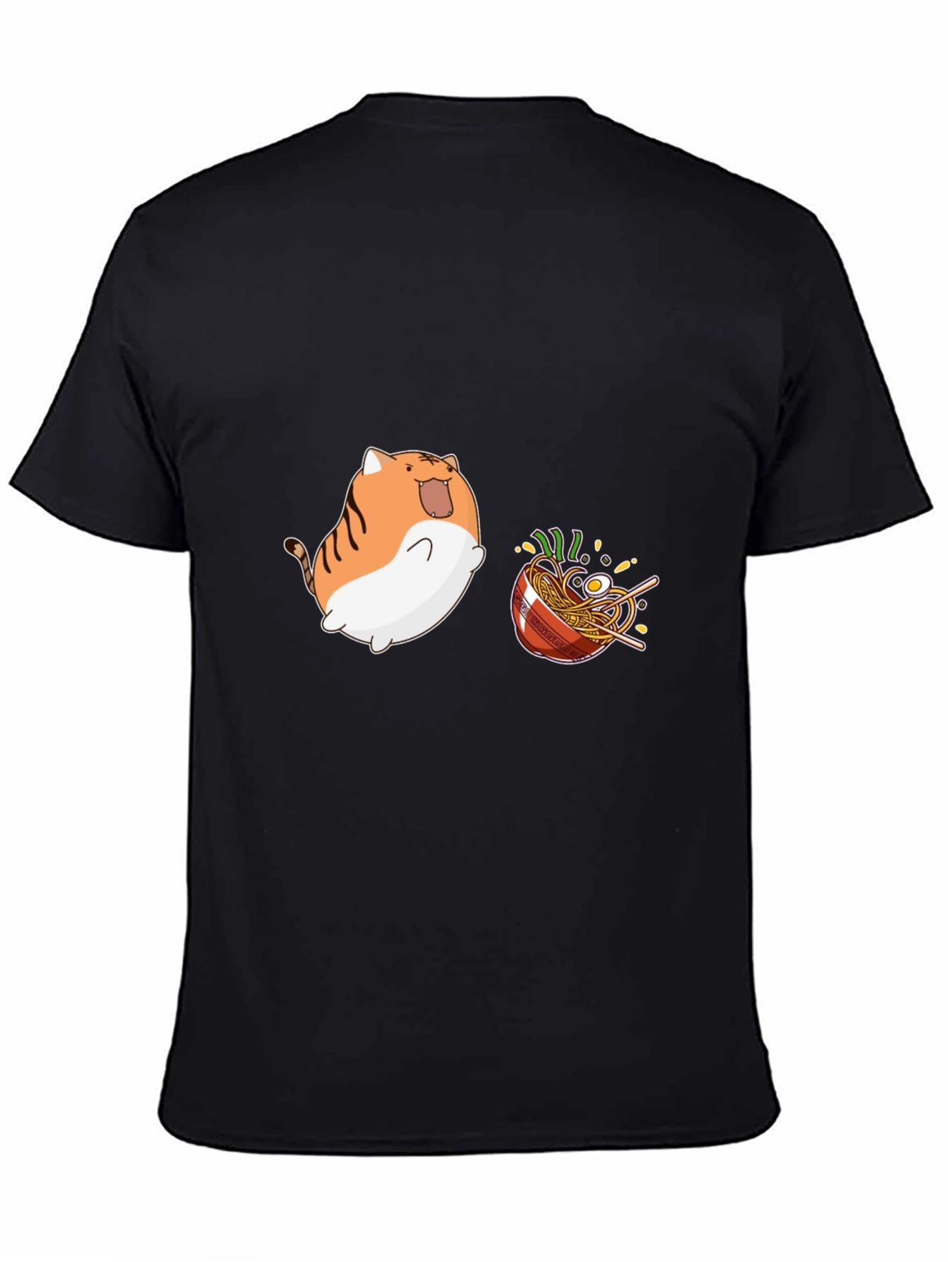 Kawaii Cat Ramen Graphic T-Shirt