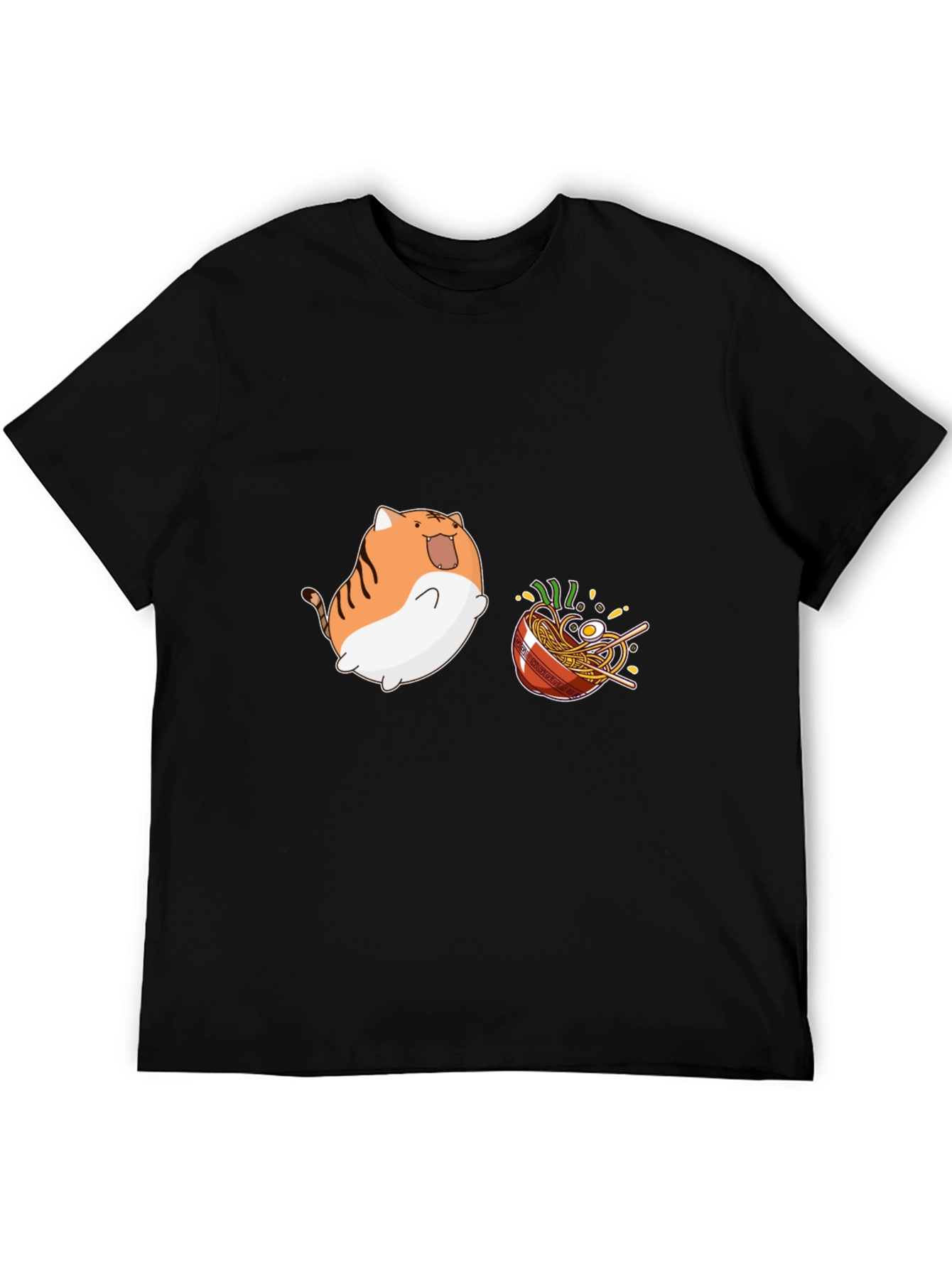 Kawaii Cat Ramen Graphic T-Shirt