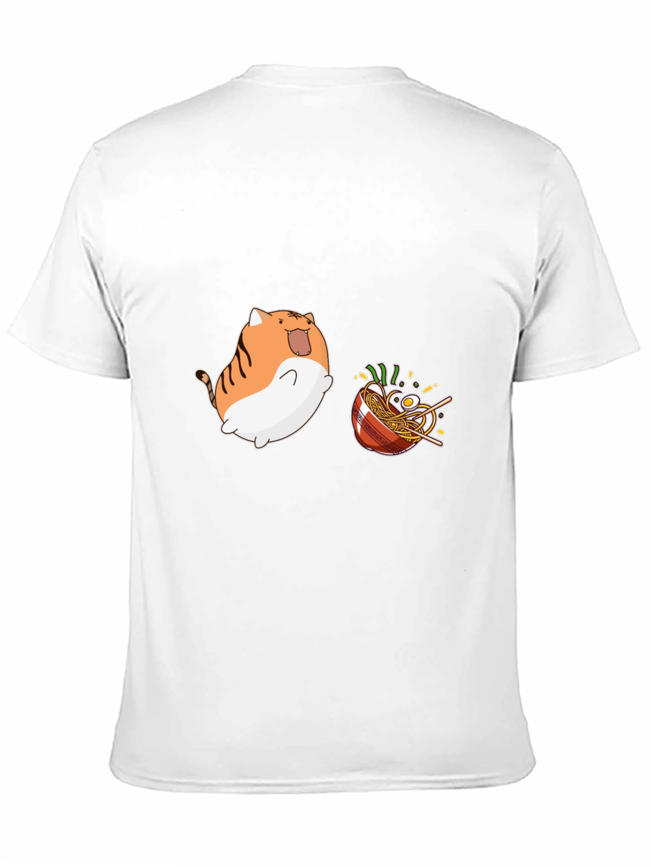 Kawaii Cat Ramen Graphic T-Shirt
