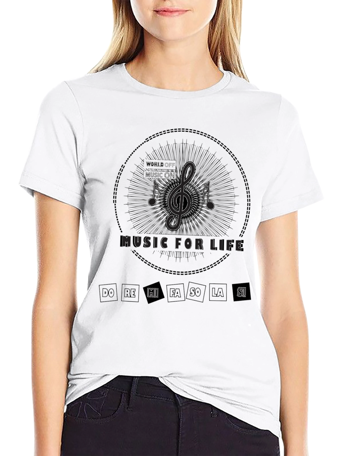 Music For Life Black Graphic Tee