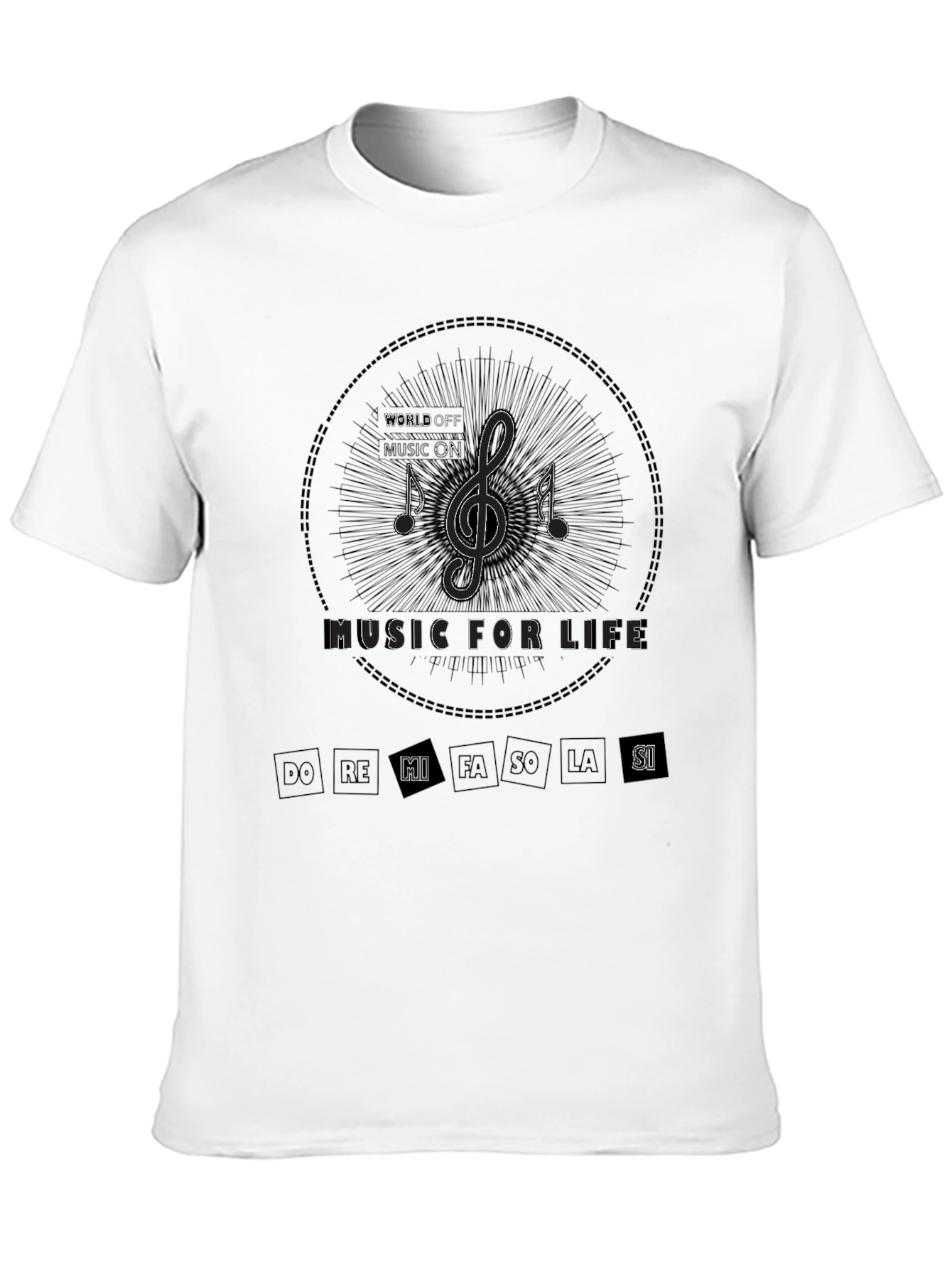 Music For Life Black Graphic Tee