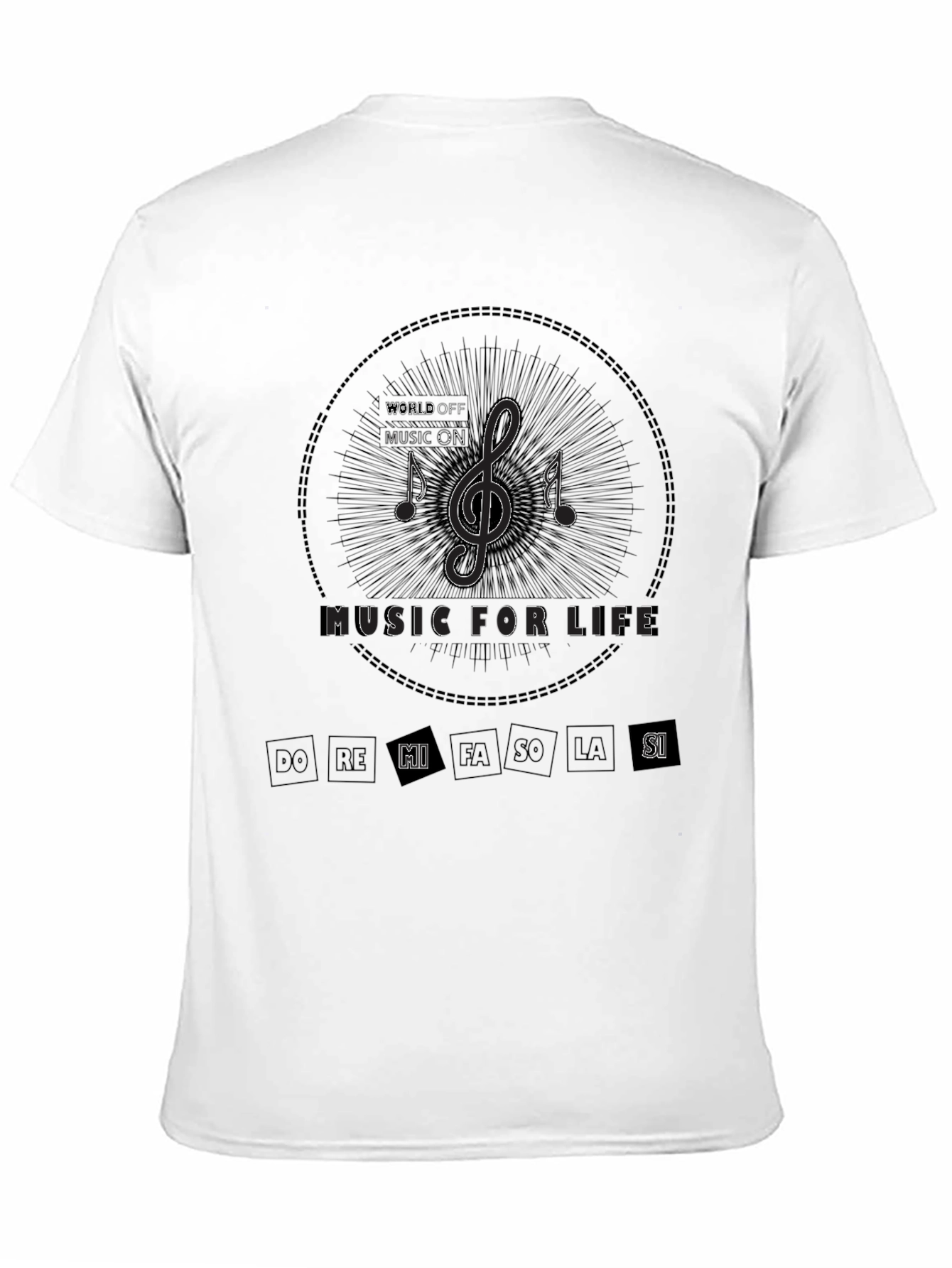 Music For Life Black Graphic Tee