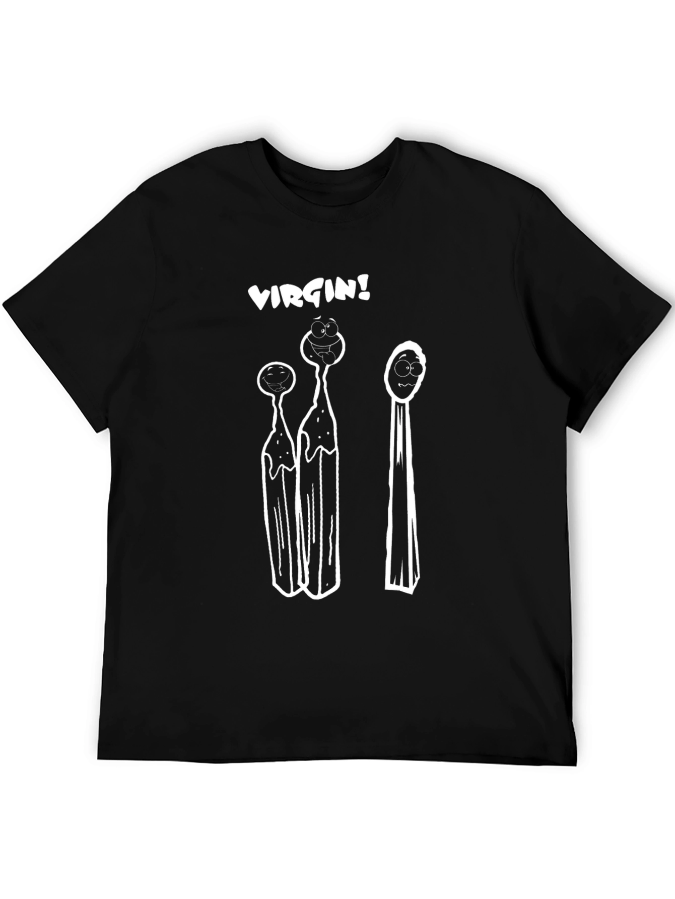 Virgin Matches Graphic T-Shirt - Black Crew Neck Tee