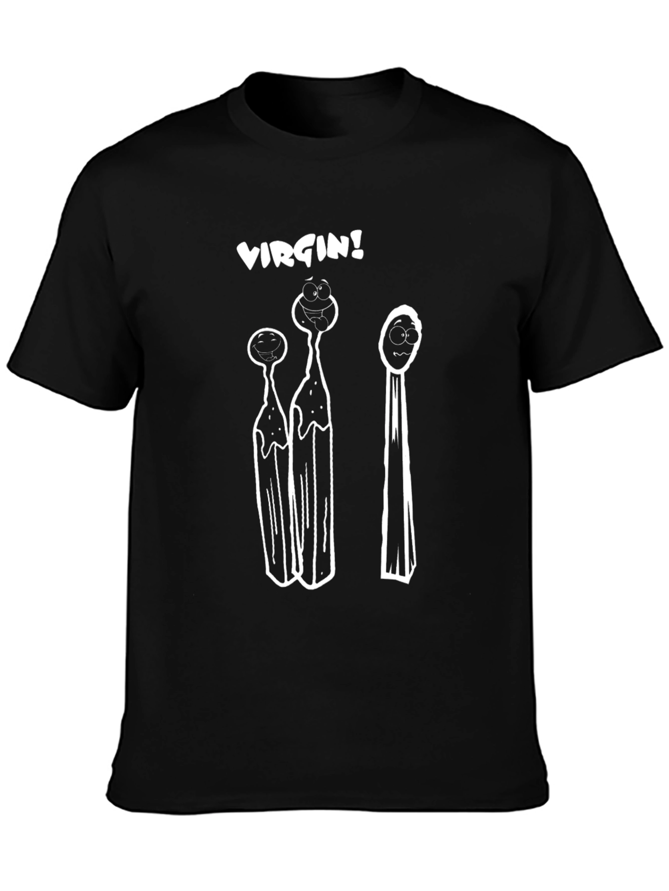 Virgin Matches Graphic T-Shirt - Black Crew Neck Tee