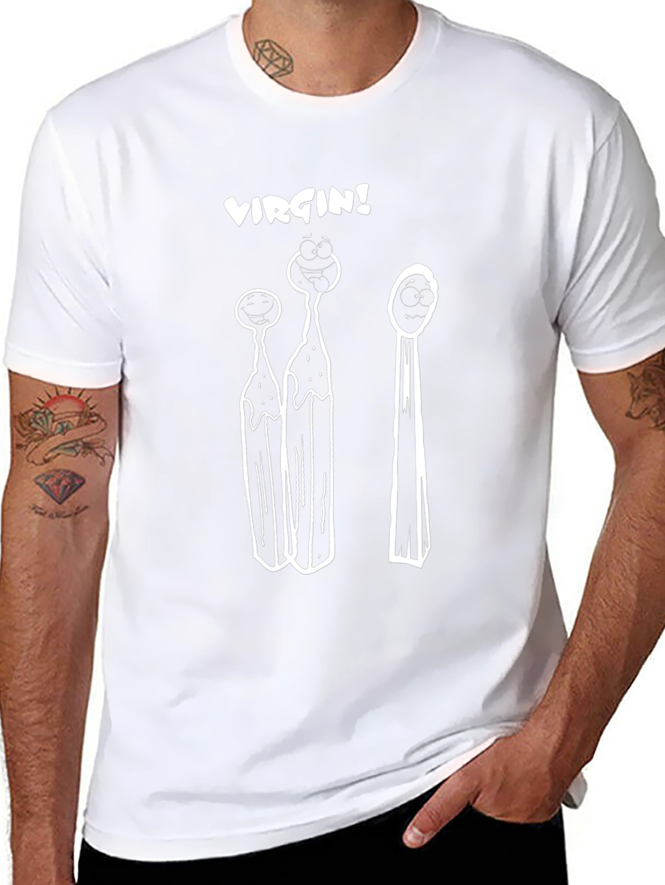 Virgin Matches Graphic T-Shirt - Black Crew Neck Tee