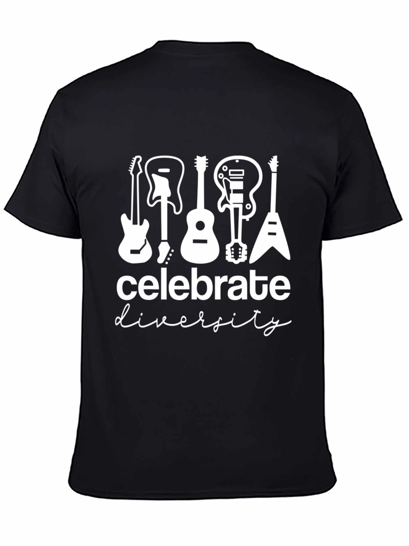 Celebrate Diversity Guitar T-Shirt