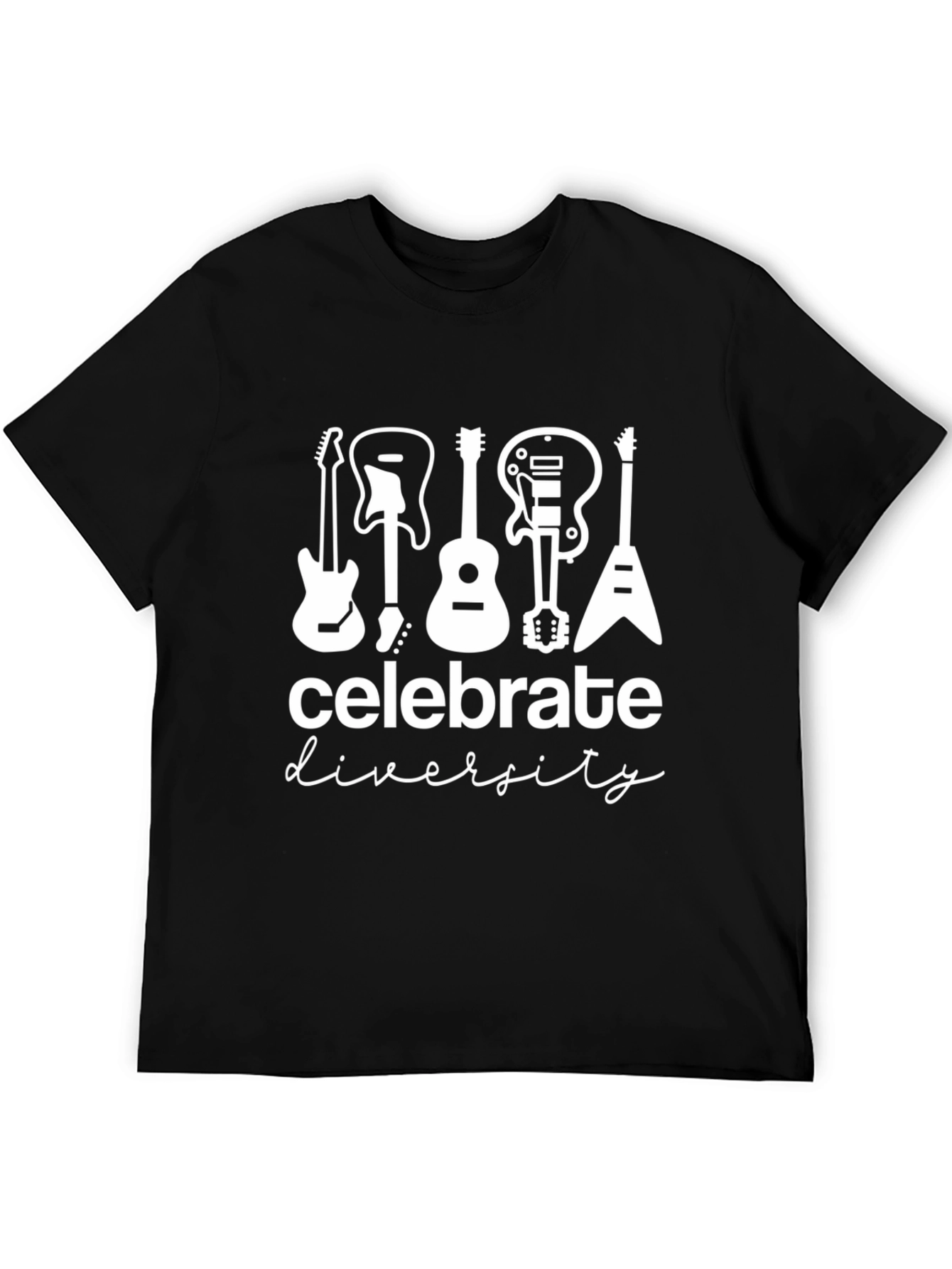 Celebrate Diversity Guitar T-Shirt