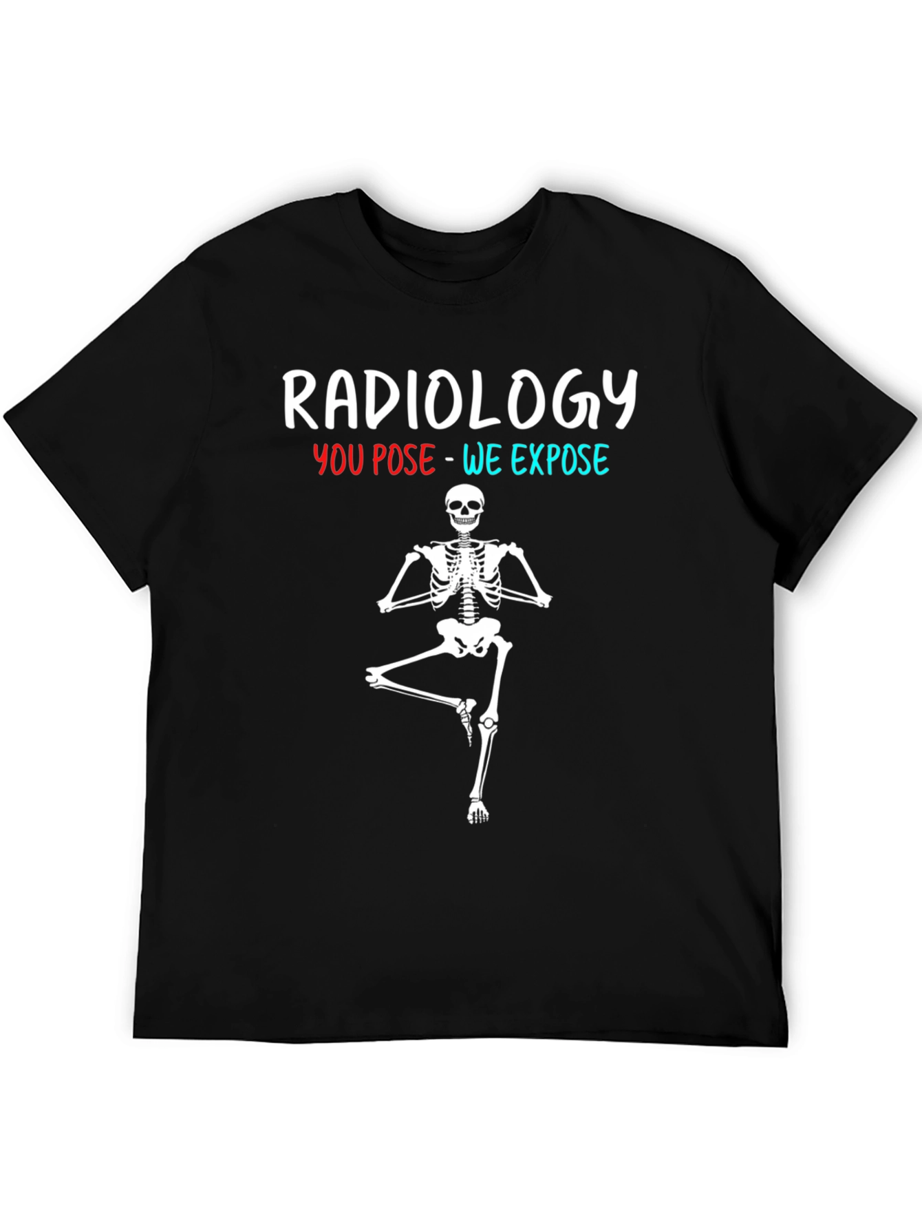Radiology Yoga Skeleton T-Shirt Funny X-Ray Tee