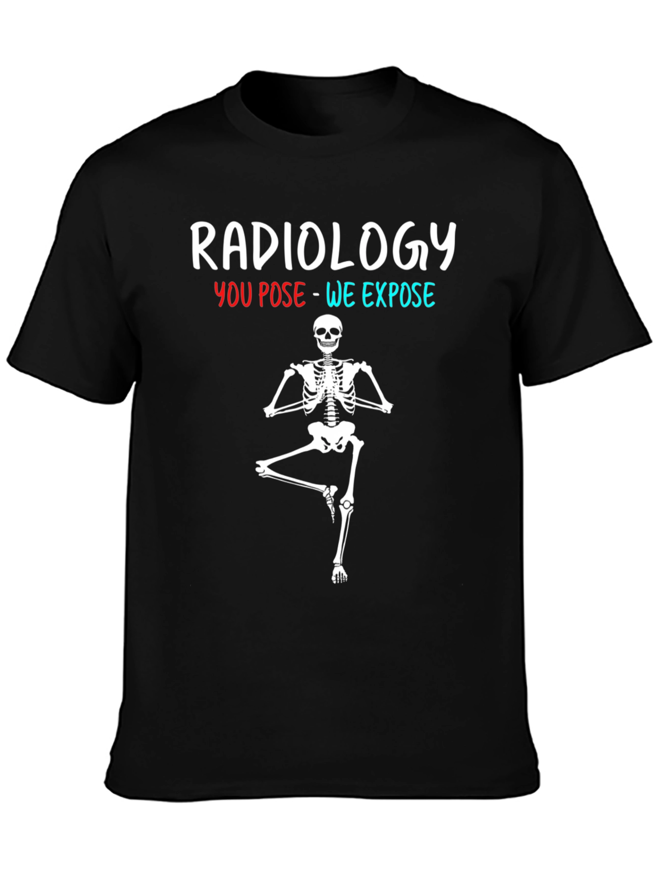 Radiology Yoga Skeleton T-Shirt Funny X-Ray Tee