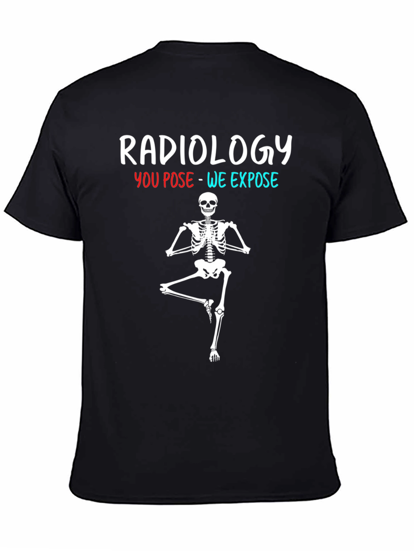Radiology Yoga Skeleton T-Shirt Funny X-Ray Tee