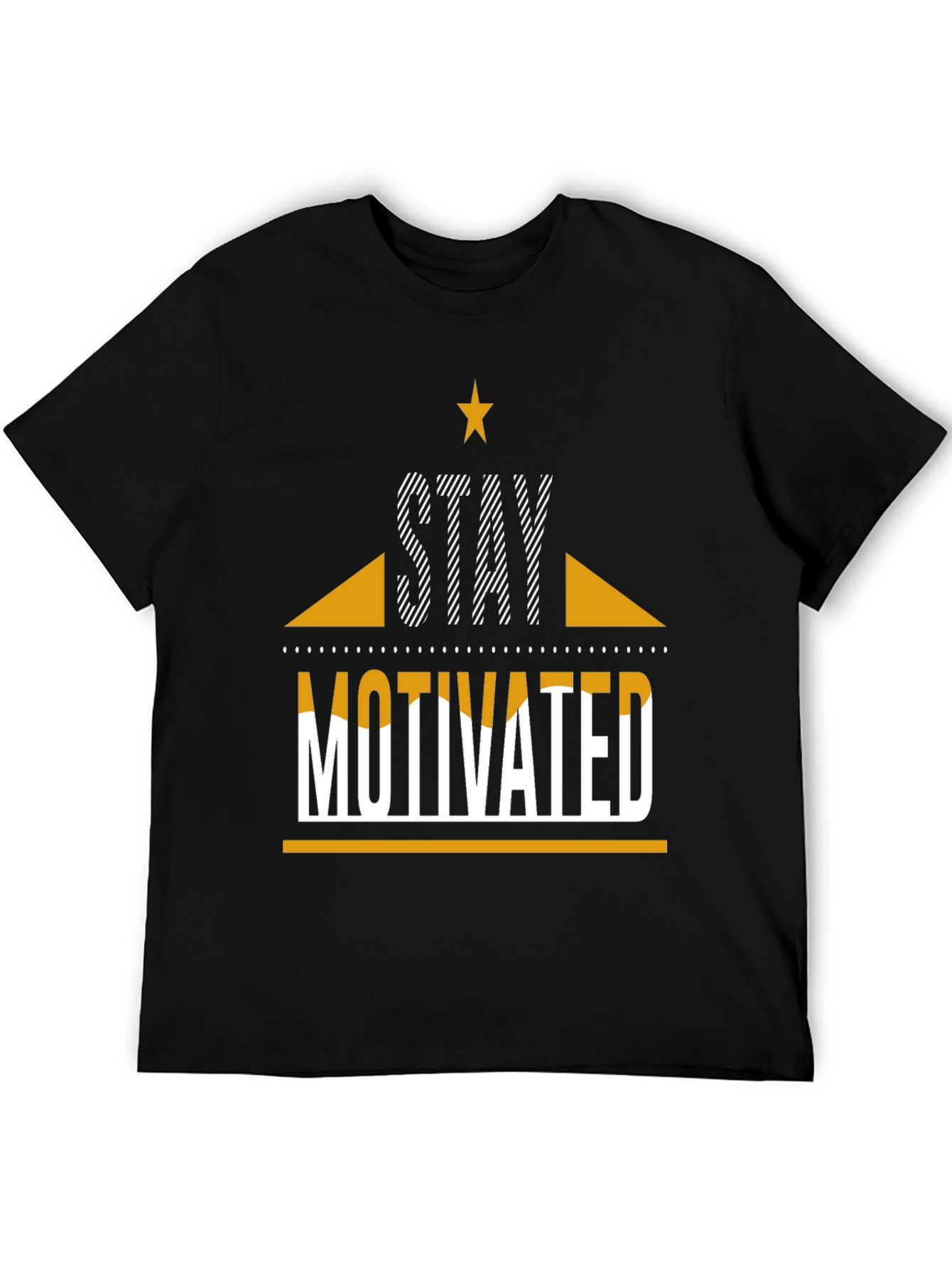 Stay Motivated Graphic Tee - Black