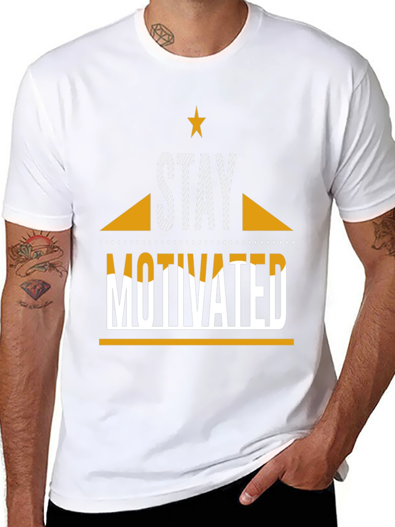 Stay Motivated Graphic Tee - Black