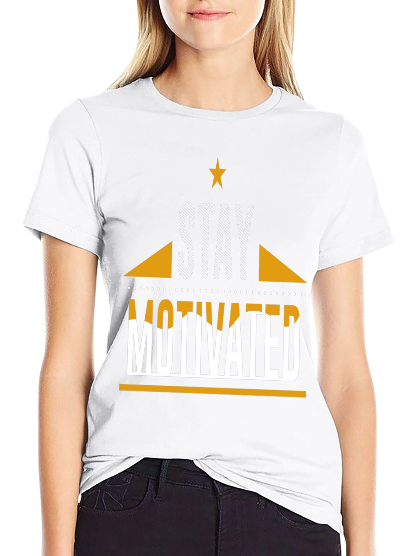 Stay Motivated Graphic Tee - Black