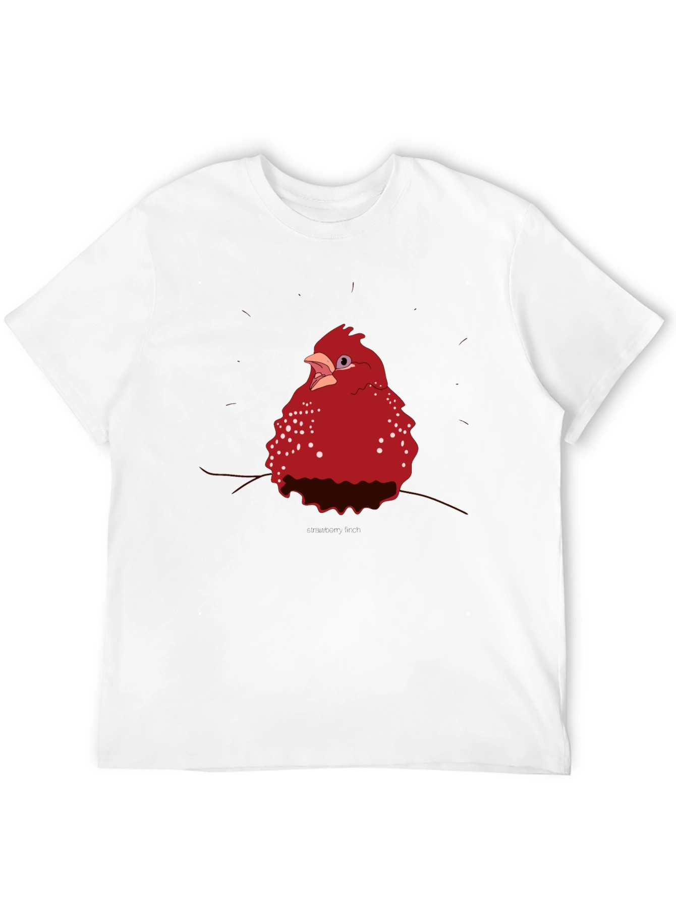 Red Bird Graphic Tee - Casual Black T-Shirt
