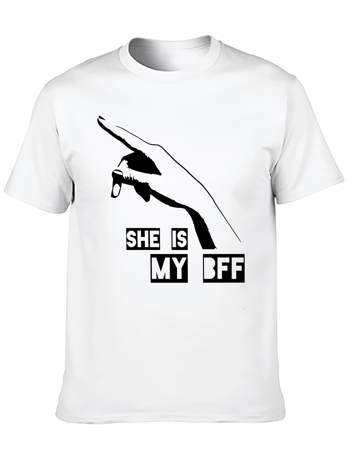 She is My BFF T-Shirt Black Graphic Tee