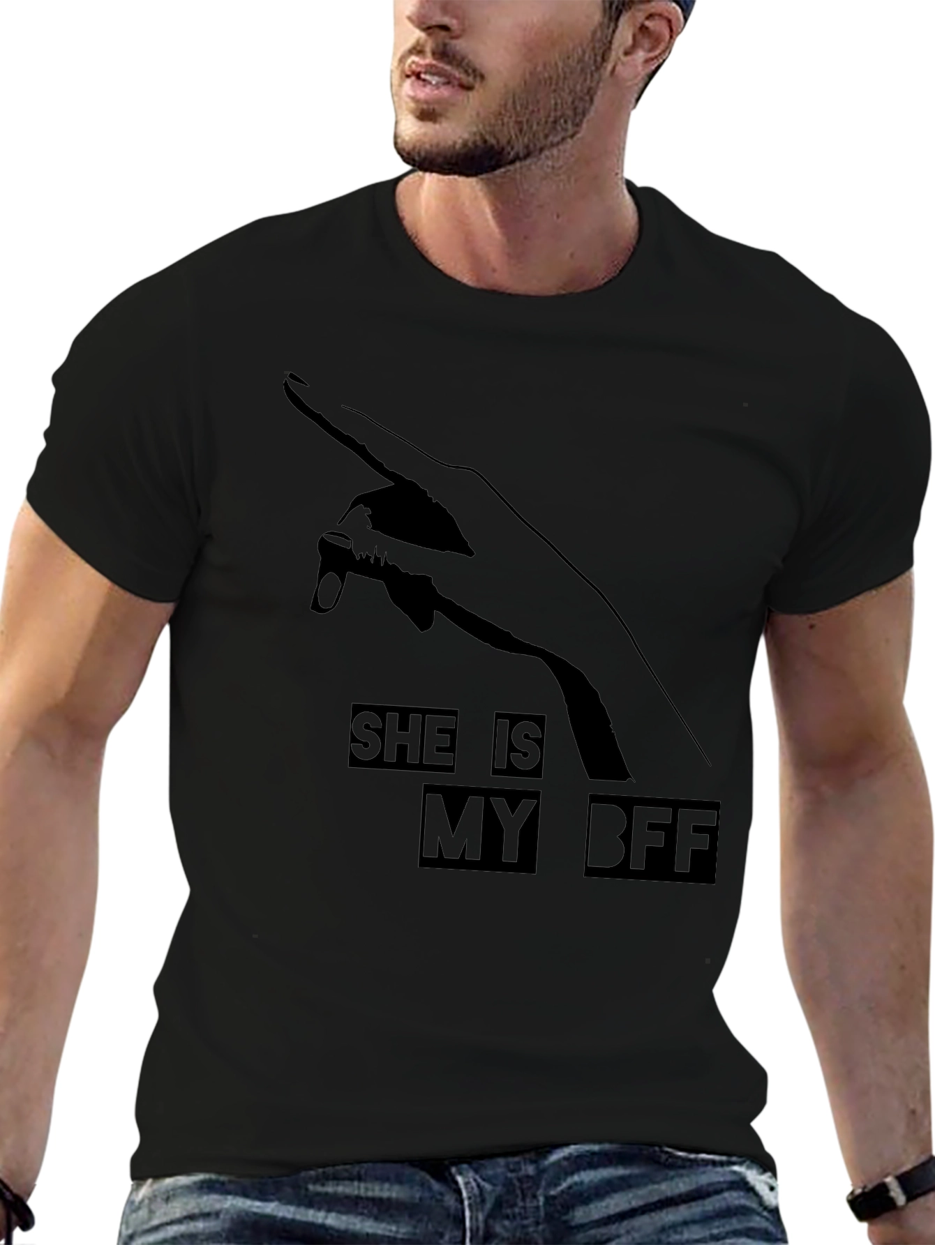 She is My BFF T-Shirt Black Graphic Tee
