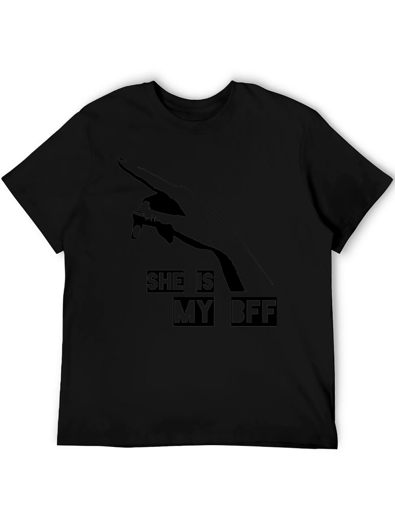She is My BFF T-Shirt Black Graphic Tee