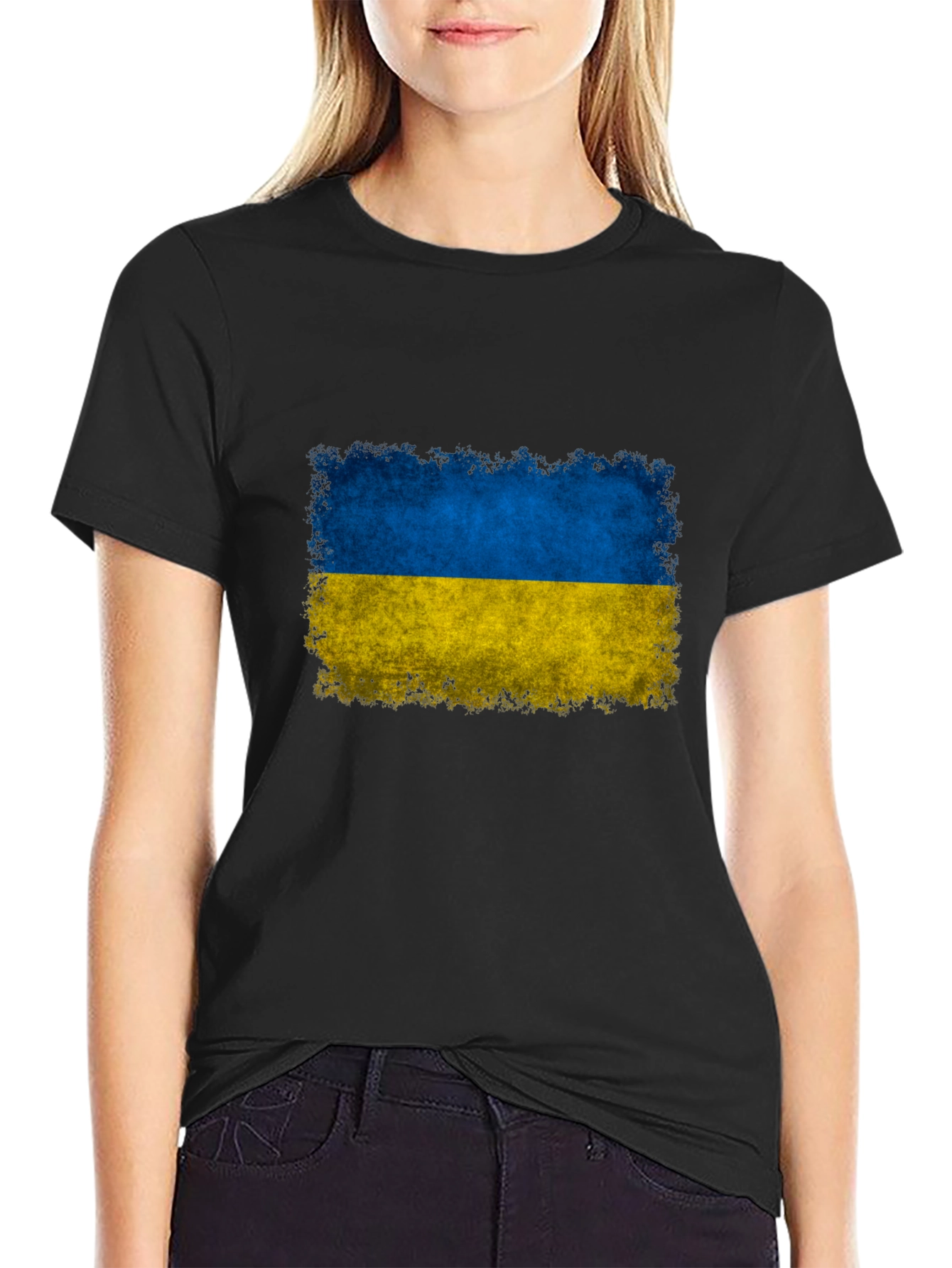Ukraine Flag T-Shirt - Distressed Design