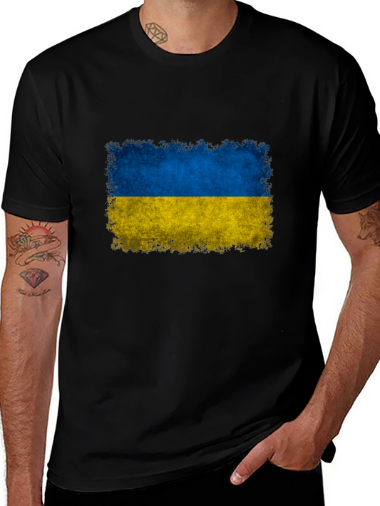 Ukraine Flag T-Shirt - Distressed Design