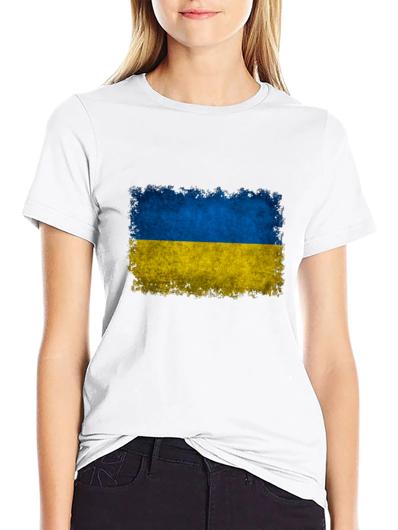 Ukraine Flag T-Shirt - Distressed Design