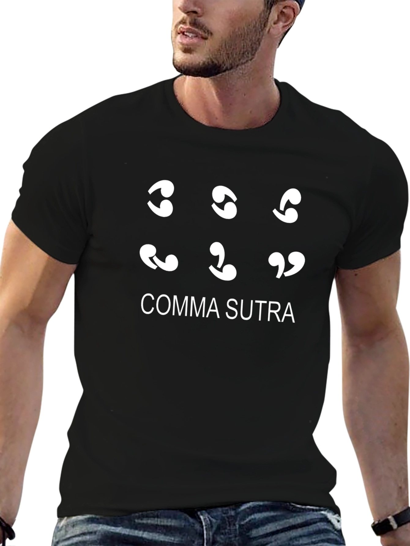 Comma Sutra Black T-Shirt