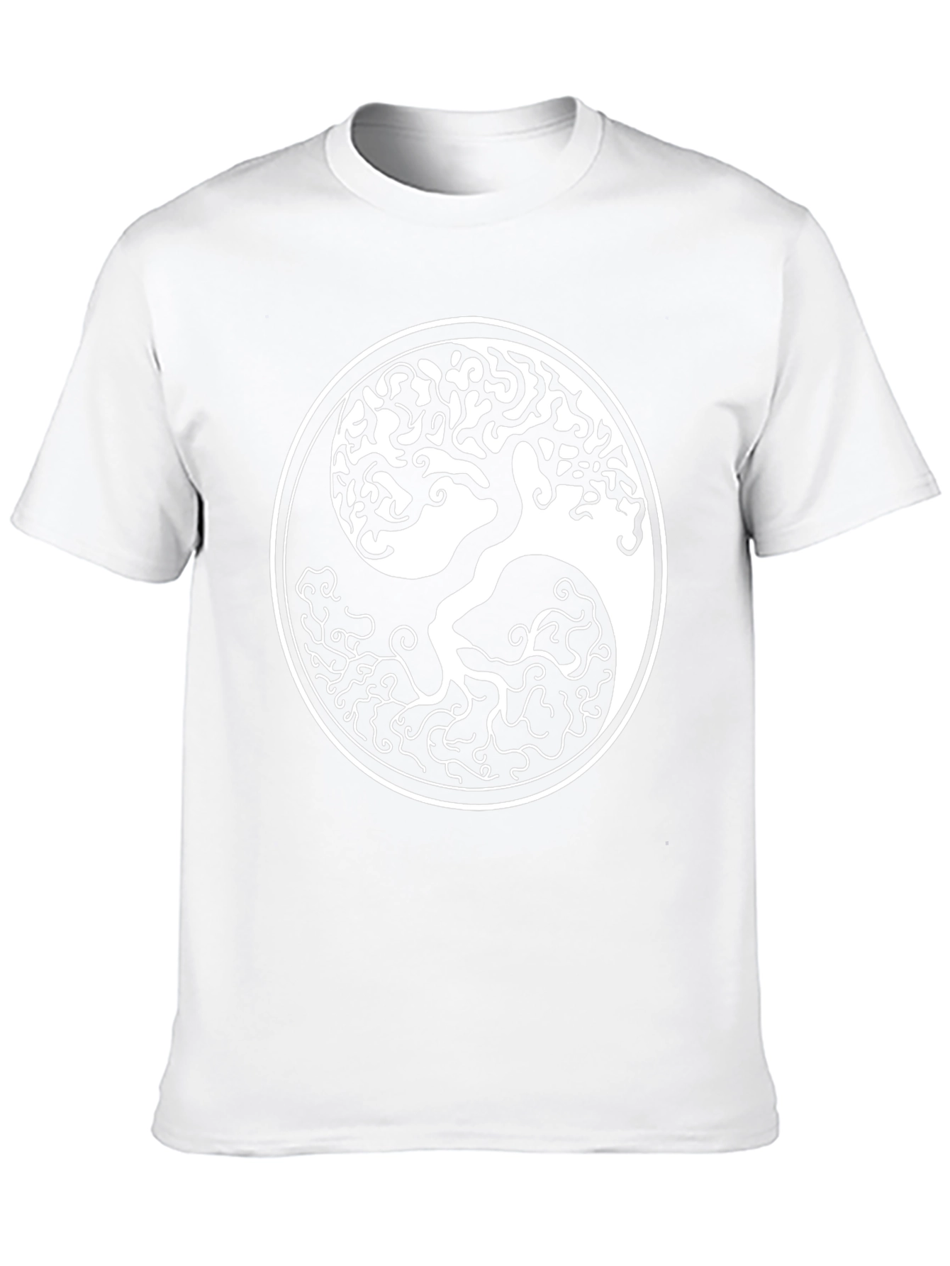 Yin Yang Tree Graphic T-Shirt - Stylish Black Tee