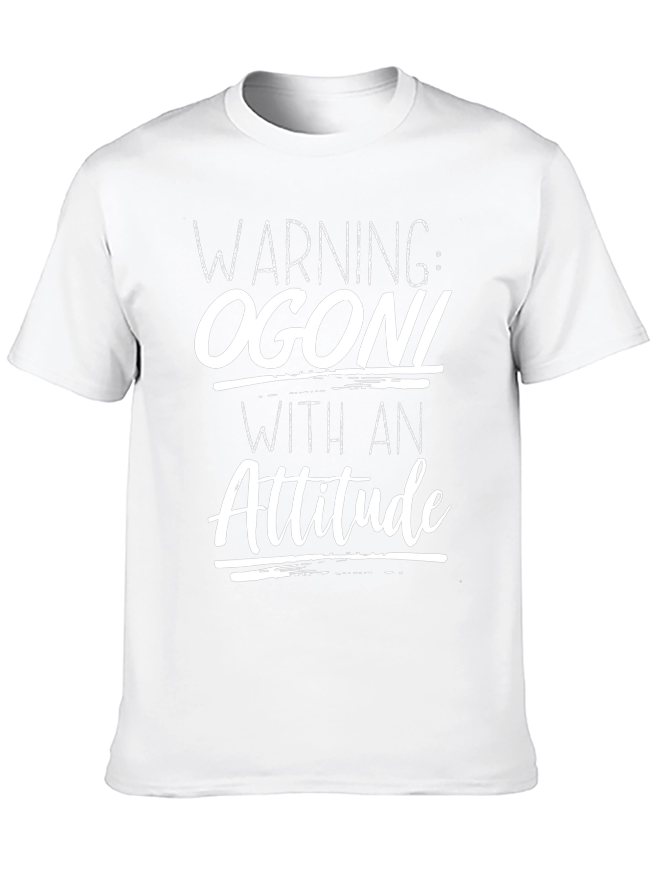 Warning: Ogoni With An Attitude Black T-Shirt
