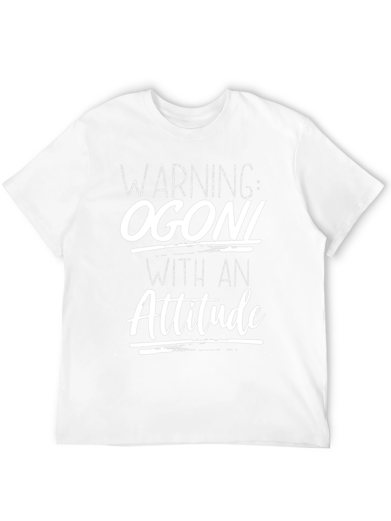 Warning: Ogoni With An Attitude Black T-Shirt