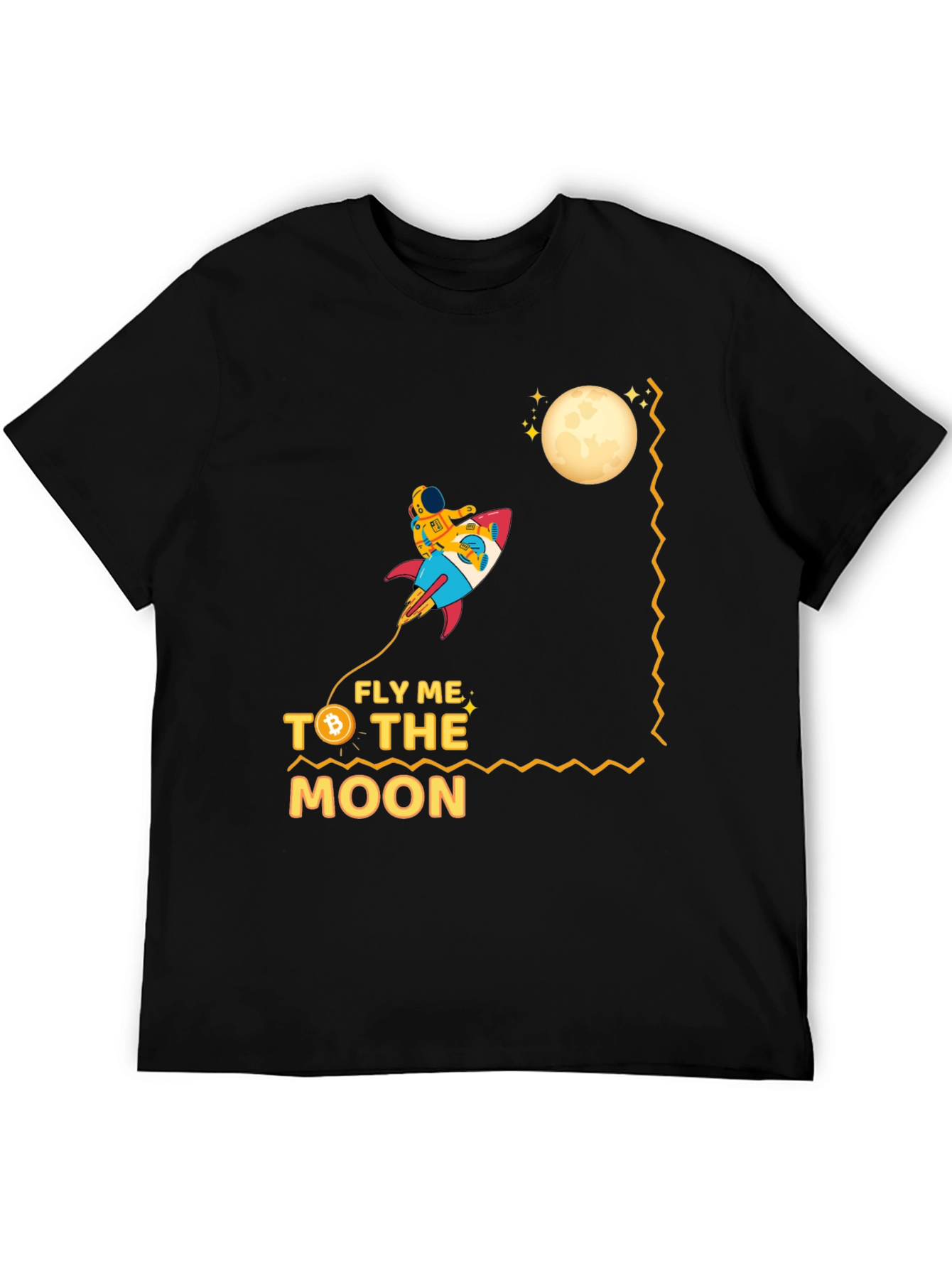 Fly Me to the Moon Bitcoin Graphic T-Shirt
