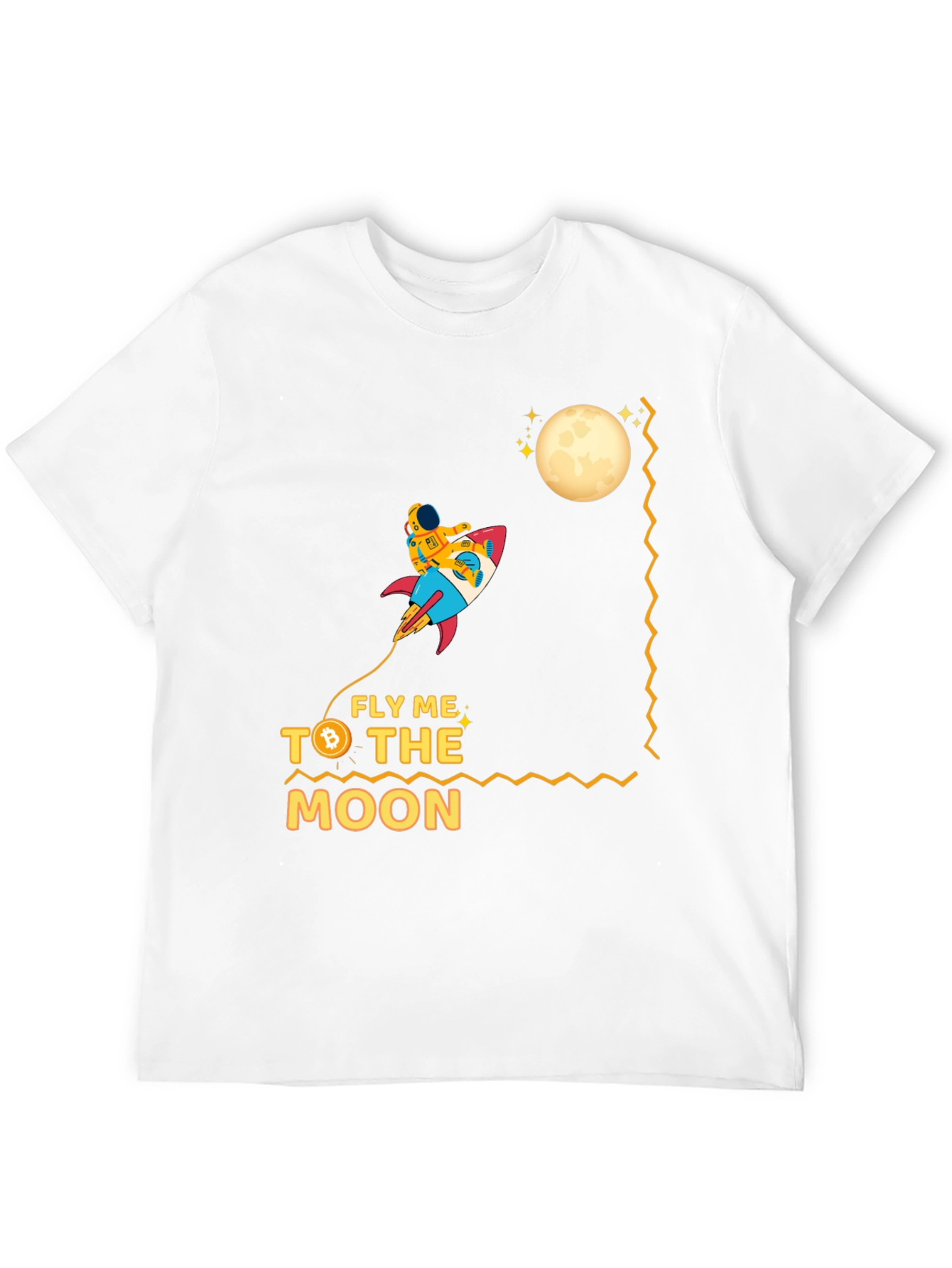 Fly Me to the Moon Bitcoin Graphic T-Shirt