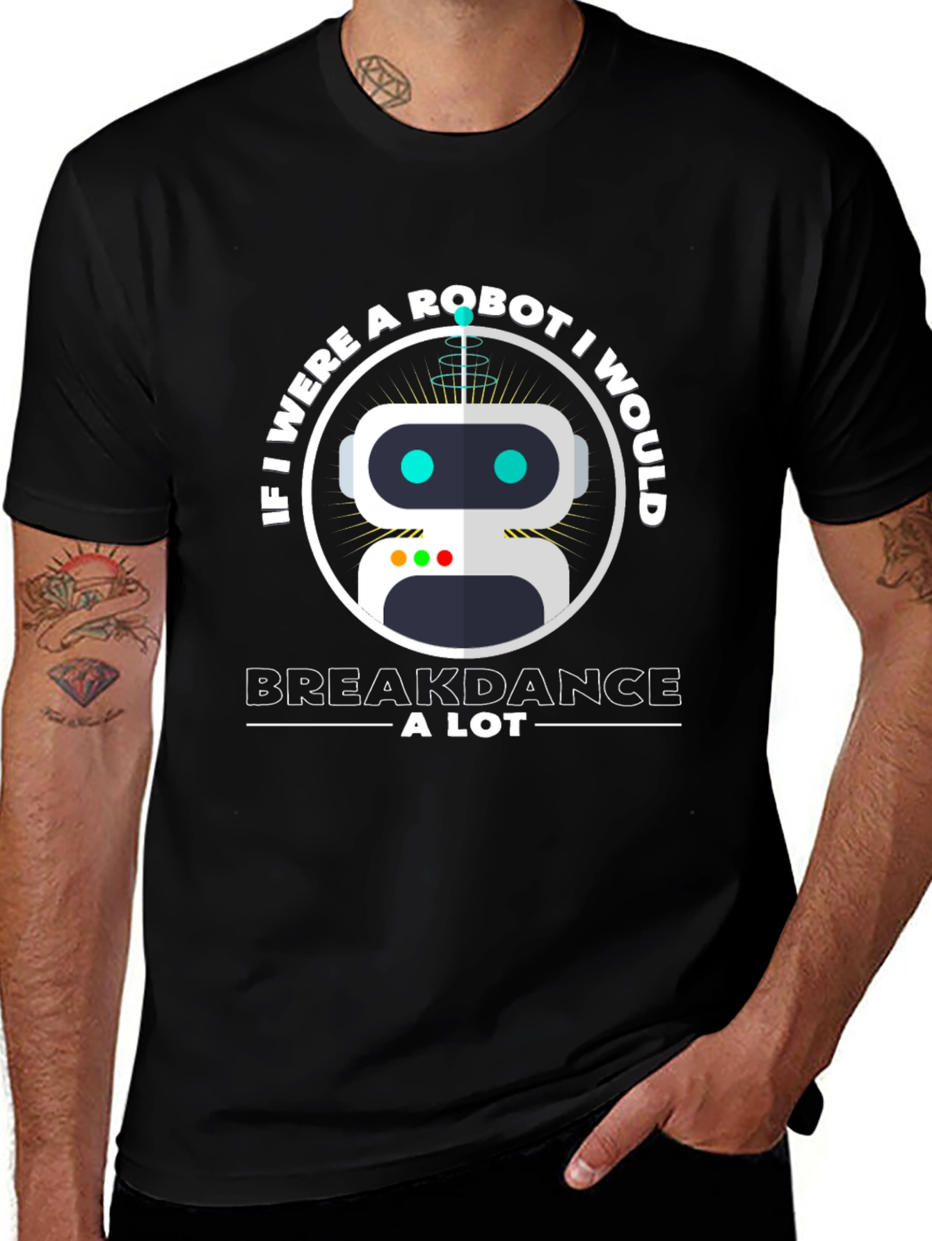 Robot Breakdance T-Shirt - Fun Graphic Tee