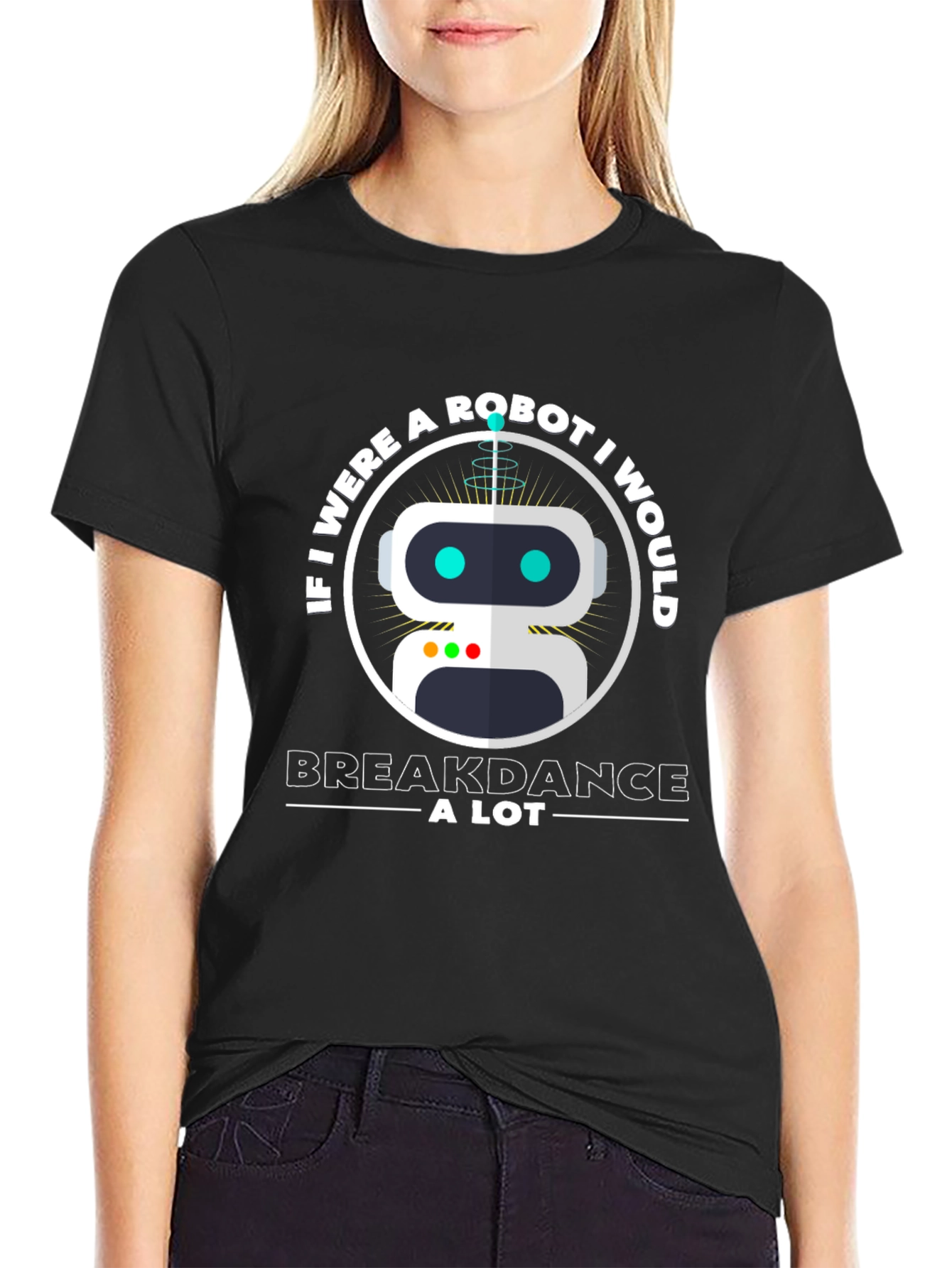 Robot Breakdance T-Shirt - Fun Graphic Tee