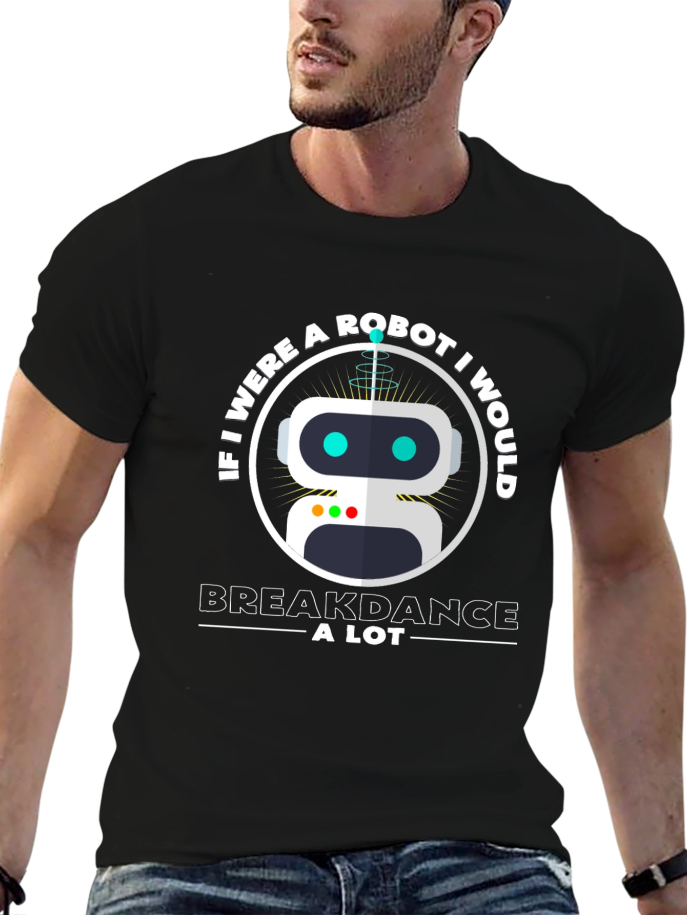 Robot Breakdance T-Shirt - Fun Graphic Tee