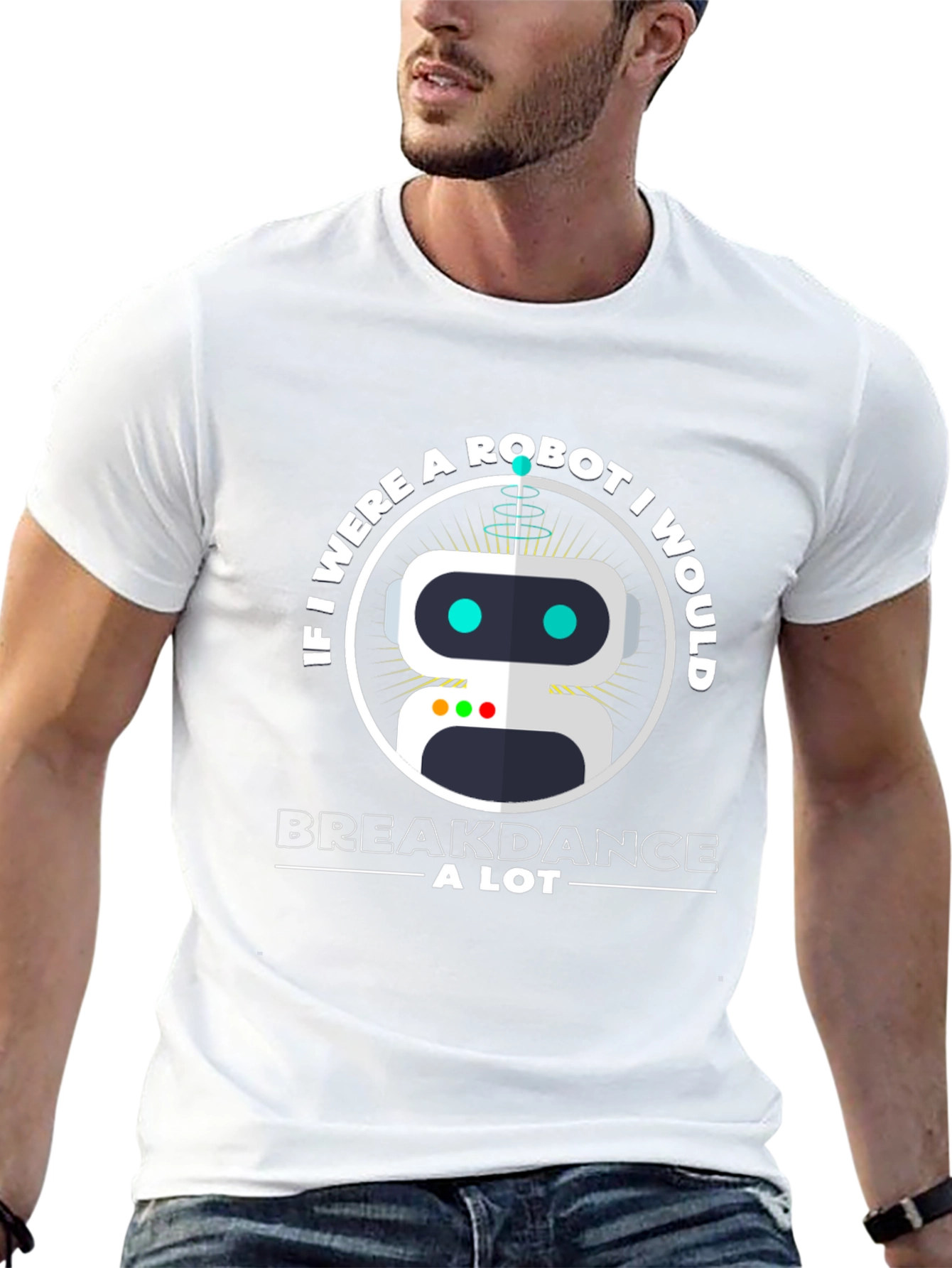 Robot Breakdance T-Shirt - Fun Graphic Tee