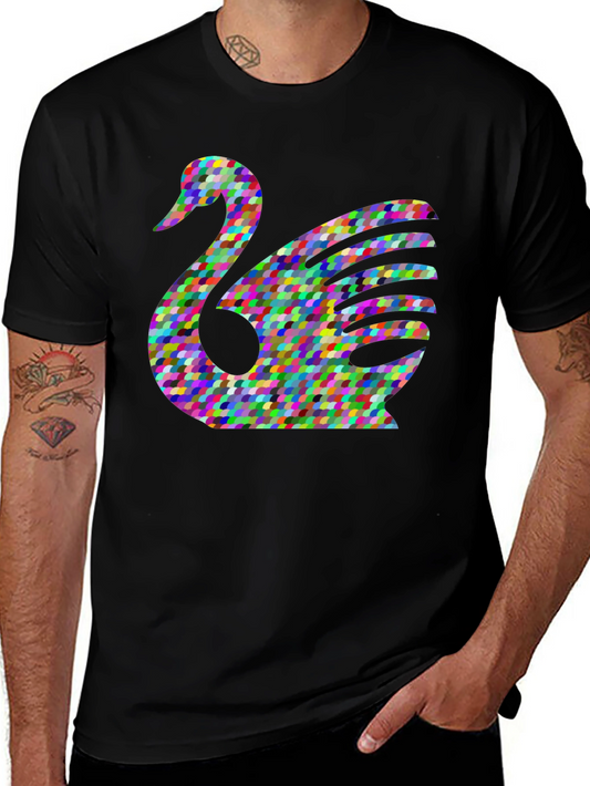 Abstract Swan Graphic T-Shirt