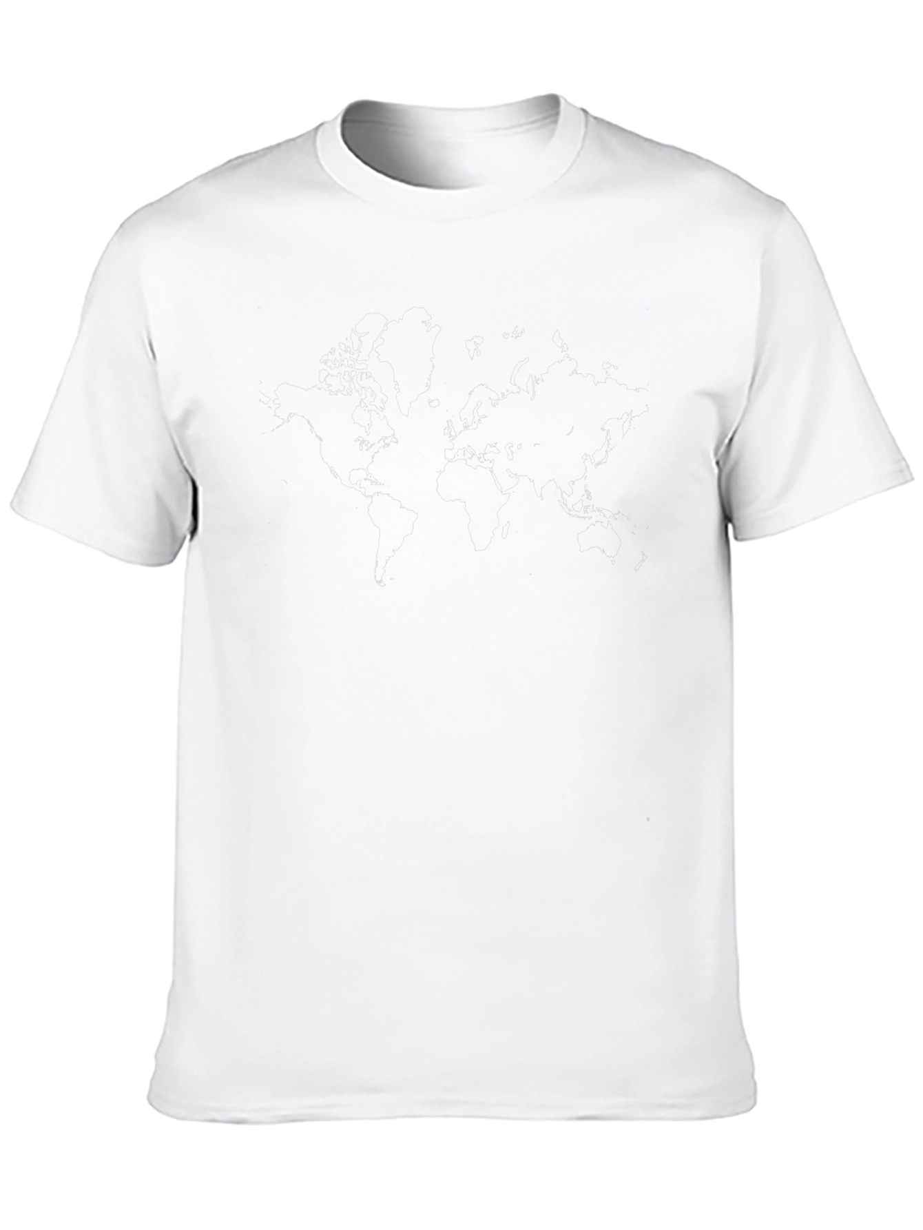 Mens Black World Map Graphic T-Shirt