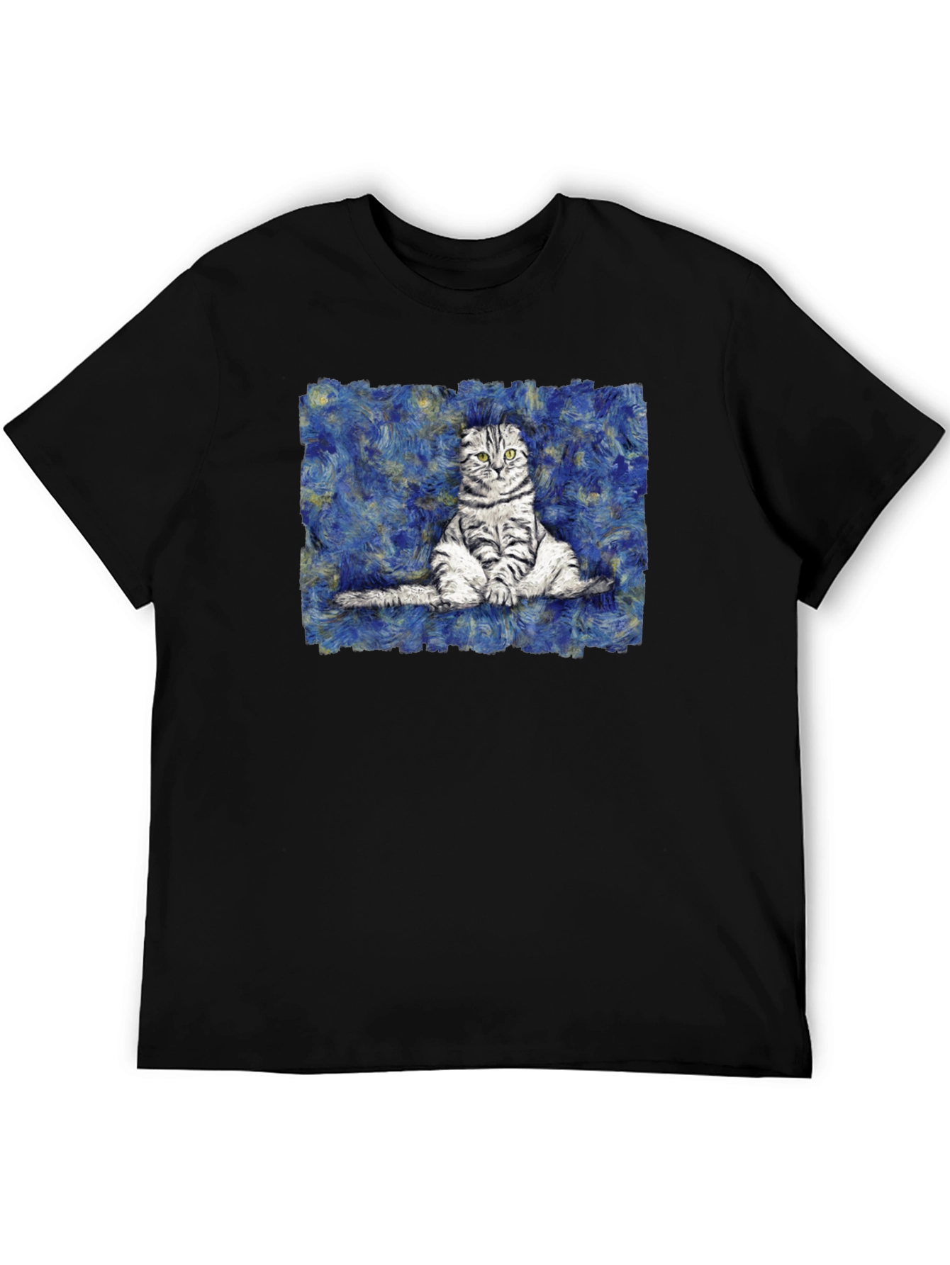 Cat Starry Night Style T-Shirt