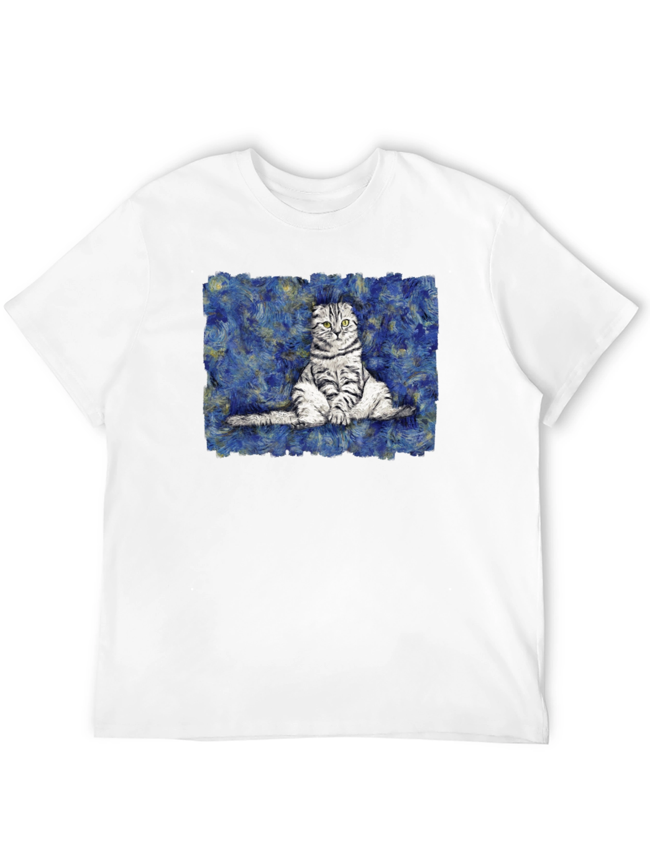 Cat Starry Night Style T-Shirt