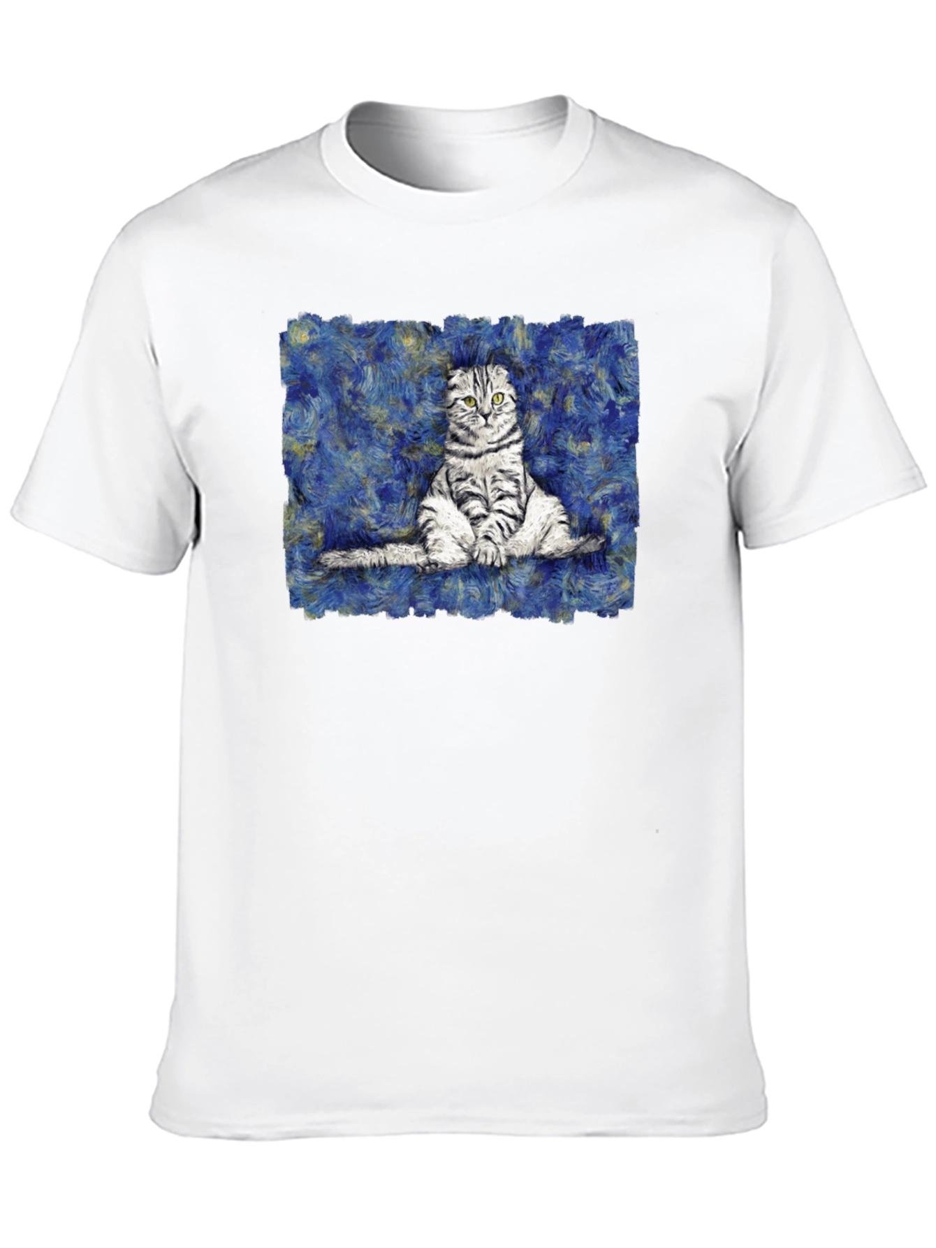 Cat Starry Night Style T-Shirt