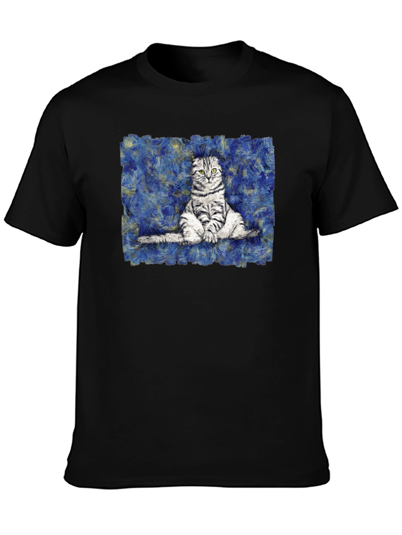 Cat Starry Night Style T-Shirt
