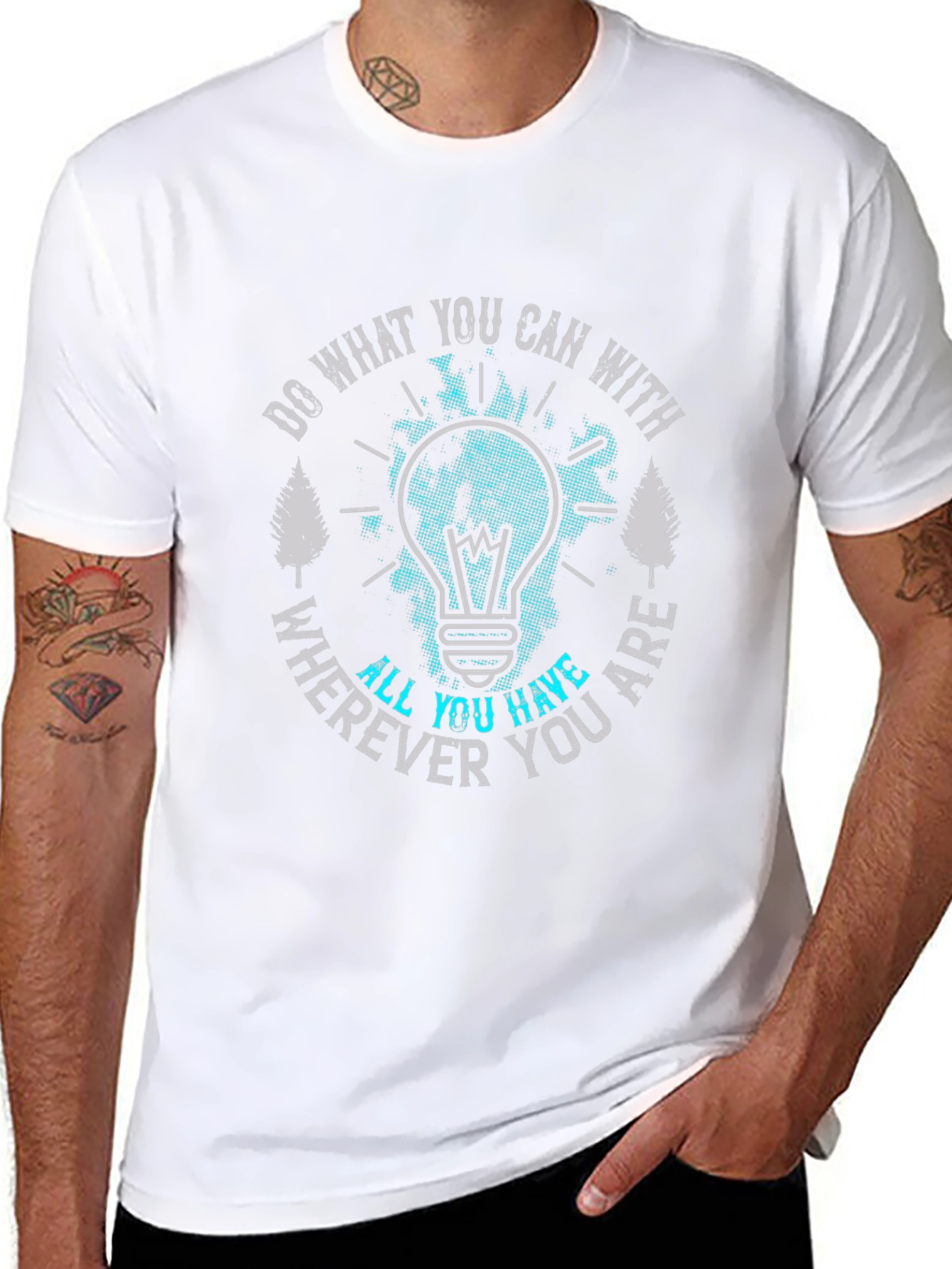 Inspirational Lightbulb Graphic T-Shirt