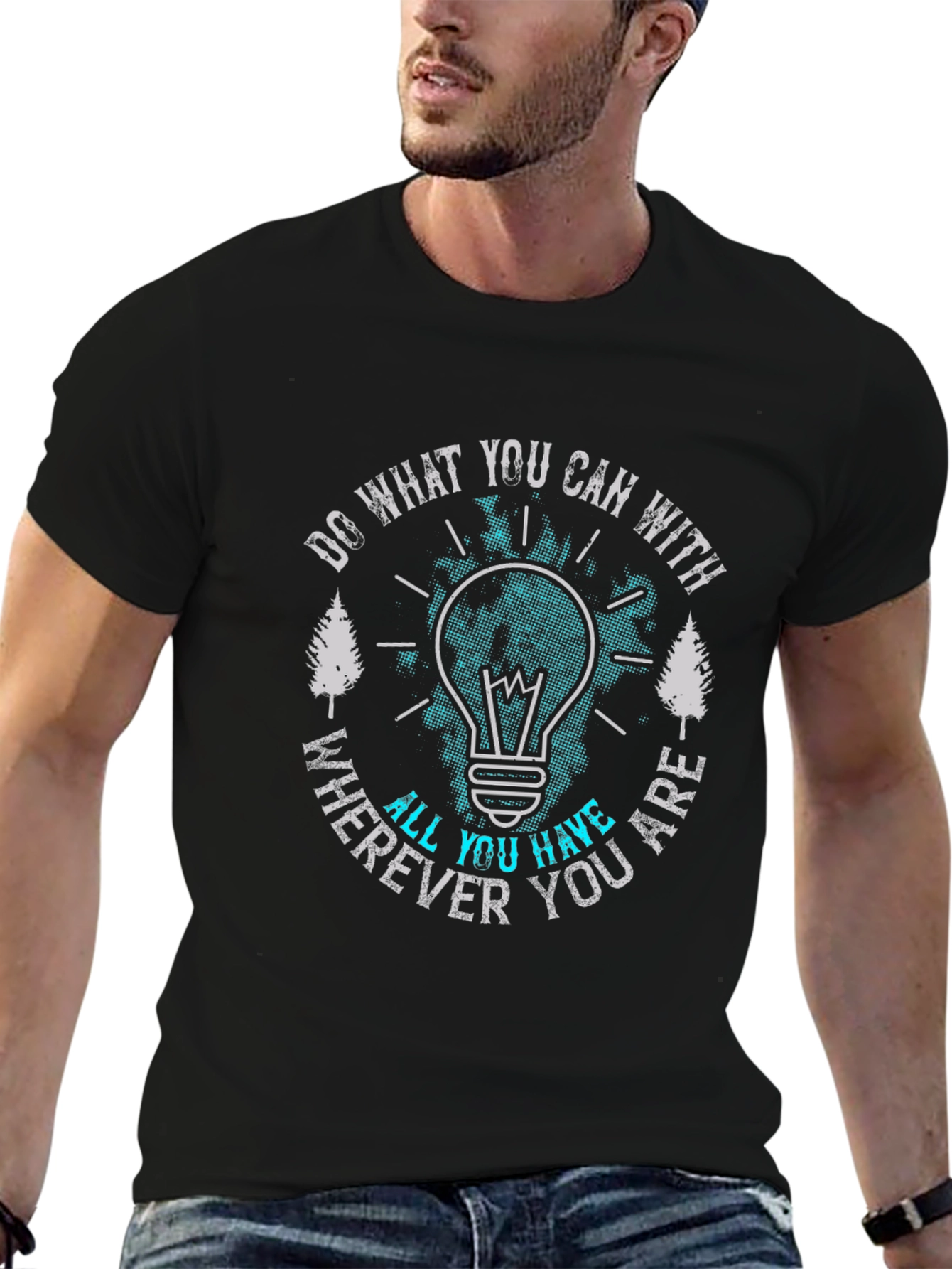 Inspirational Lightbulb Graphic T-Shirt