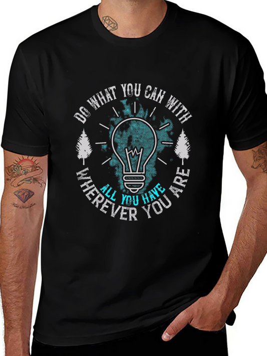 Inspirational Lightbulb Graphic T-Shirt
