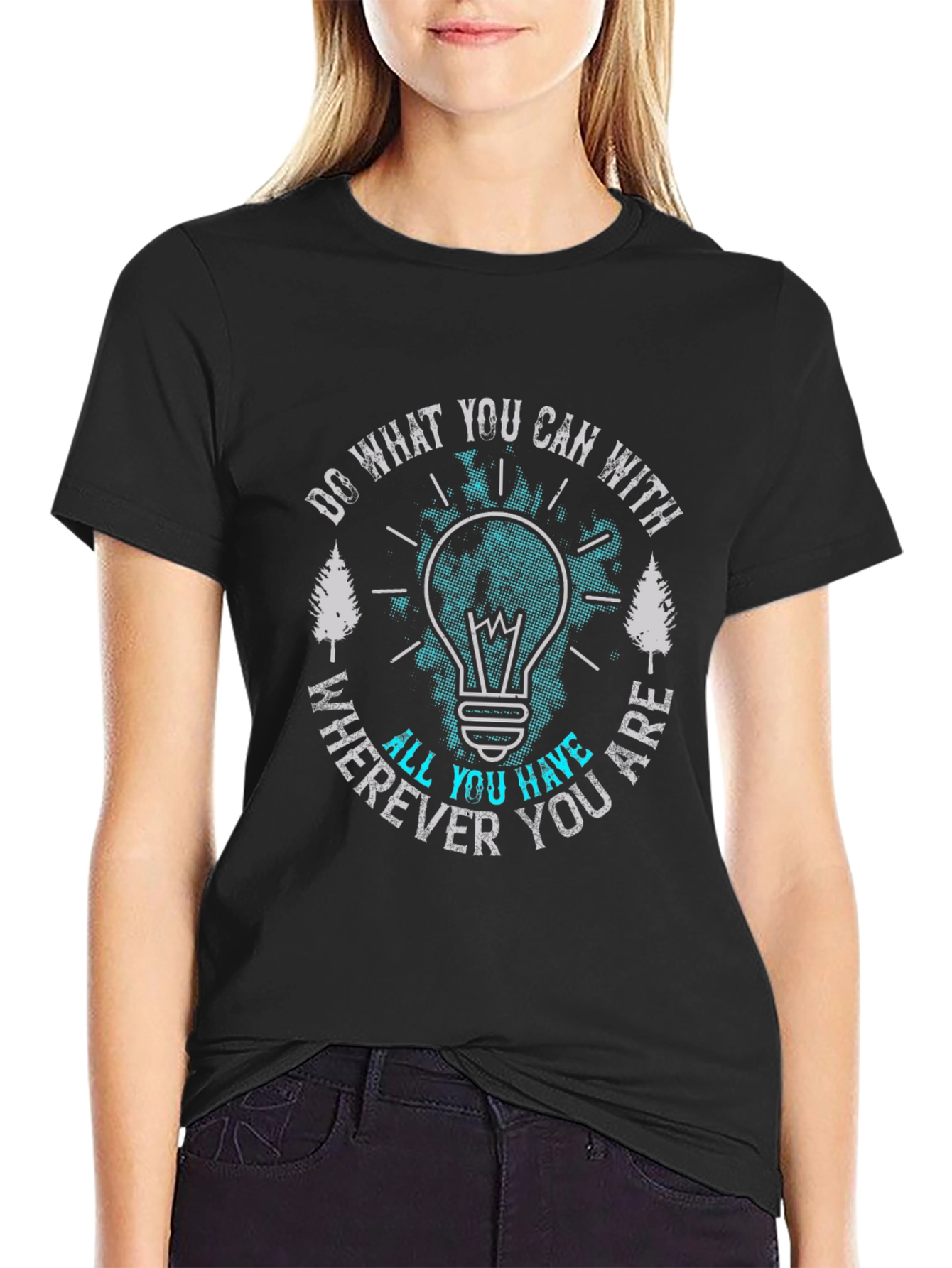 Inspirational Lightbulb Graphic T-Shirt