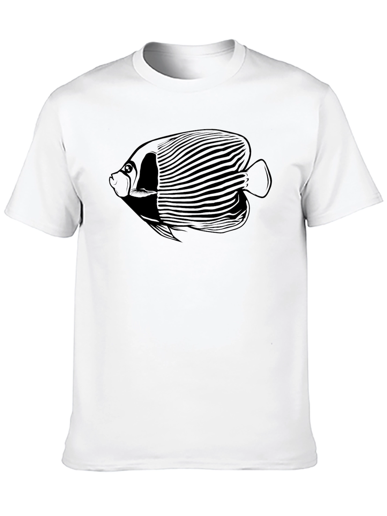 Angelfish Graphic Tee - Black Cotton T-Shirt