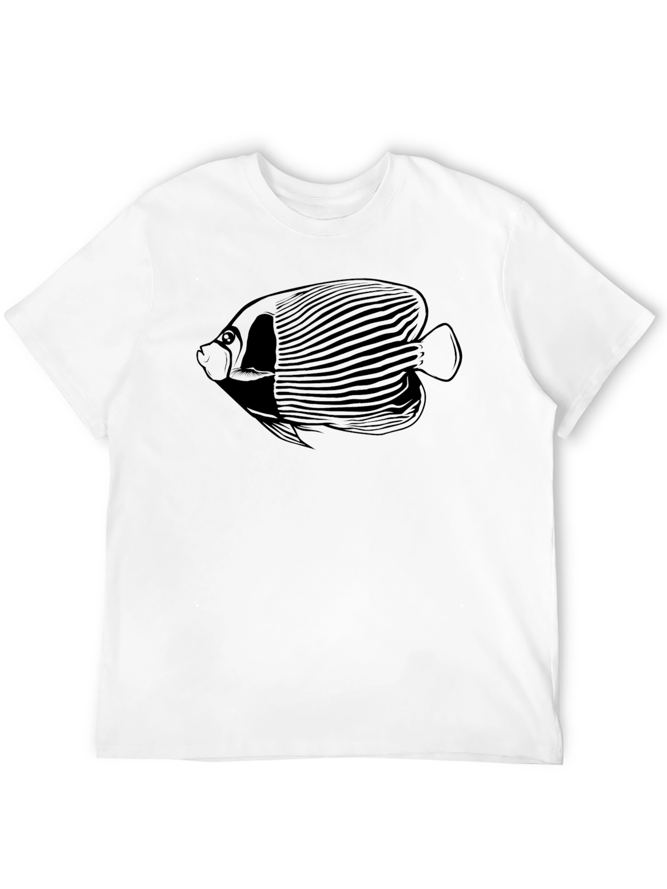 Angelfish Graphic Tee - Black Cotton T-Shirt