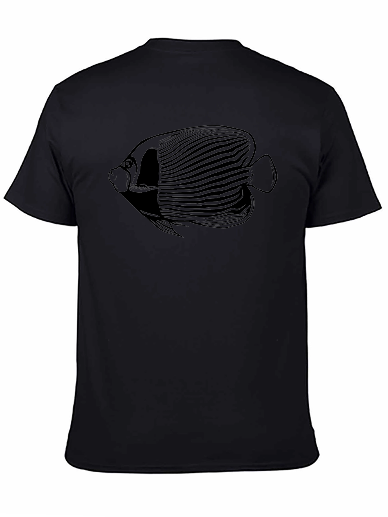 Angelfish Graphic Tee - Black Cotton T-Shirt