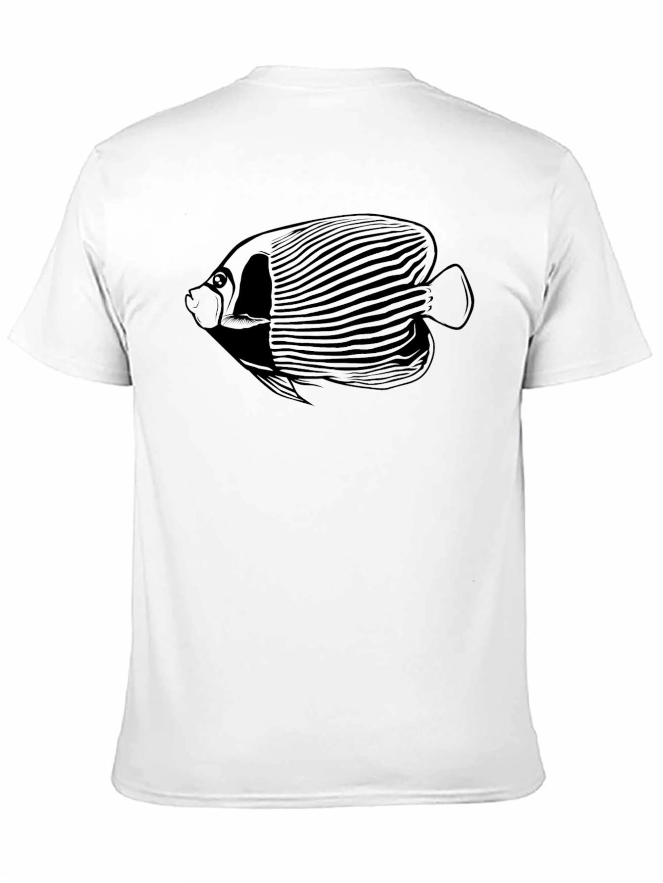 Angelfish Graphic Tee - Black Cotton T-Shirt